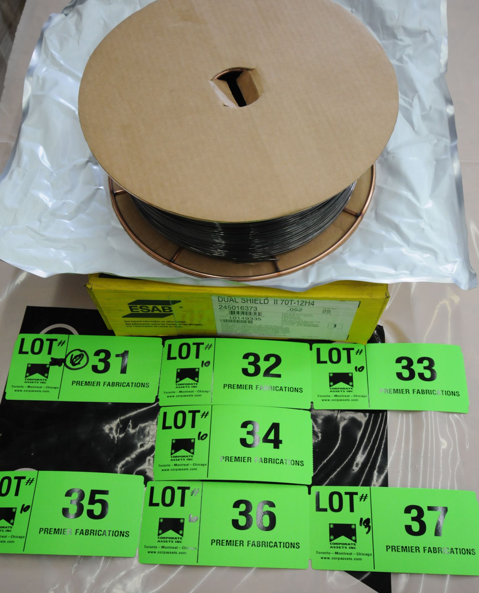 LOT/ (10) 25LB SPOOLS OF ESAB DUAL SHIELD II 70T-12H4 0.052" DIAMETER WELDING WIRE CONFORMING TO AWS - Image 4 of 4