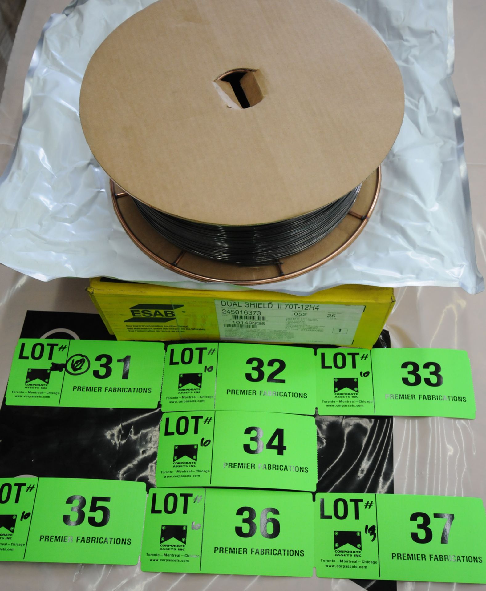 LOT/ (10) 25LB SPOOLS OF ESAB DUAL SHIELD II 70T-12H4 0.052" DIAMETER WELDING WIRE CONFORMING TO AWS - Image 4 of 4