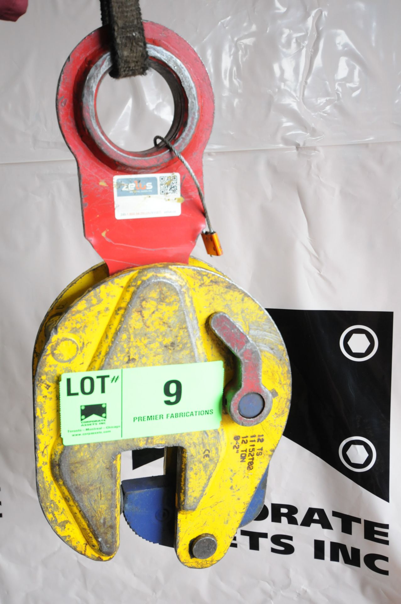 LIFT SAFE 12 TON CAPACITY PLATE LIFTER WITH 2" MAX. CAPACITY