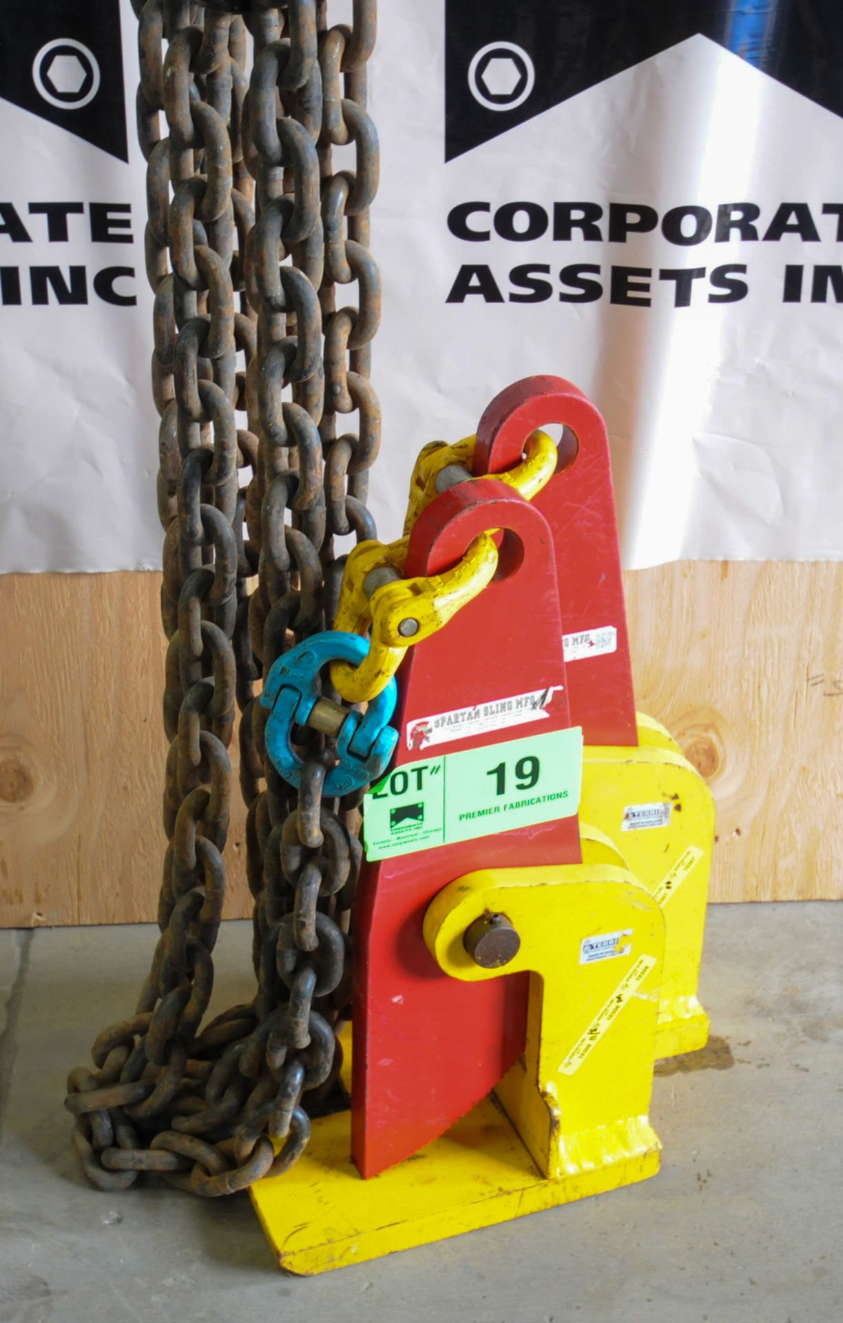 INTER PRODUCTS HOLLAND 2-PART PLATE LIFTING CHAIN WITH 15 TON X 5" CAPACITY (2X7.5 TON) AND 15' - Image 2 of 2