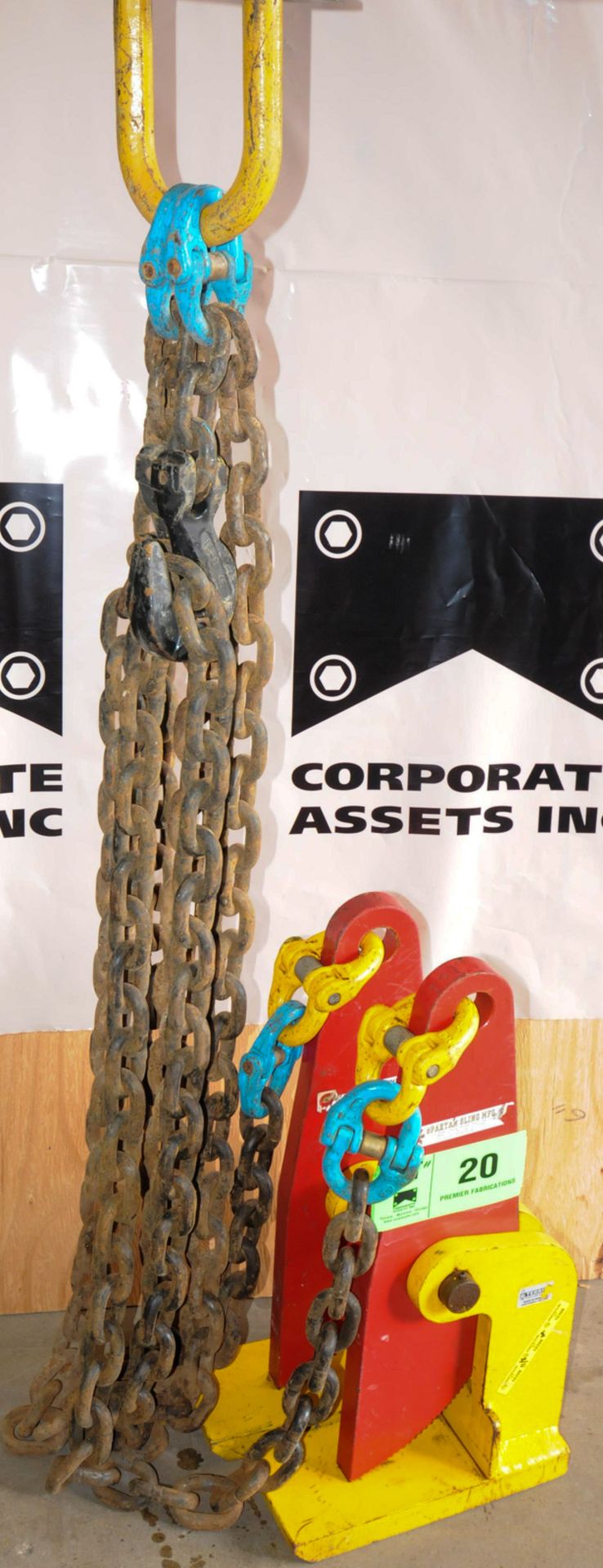 INTER PRODUCTS HOLLAND 2-PART PLATE LIFTING CHAIN WITH 15 TON X 5" CAPACITY (2X7.5 TON) AND 15' - Image 2 of 2