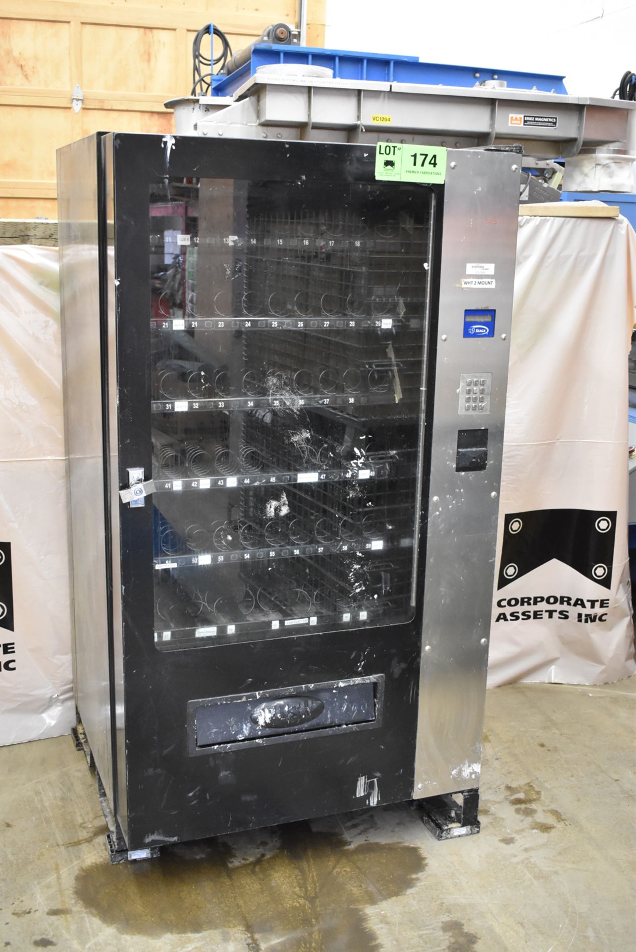 SEAGA IQ640 INVENTORY CONTROL VENDING MACHINE, S/N: SK0381500741