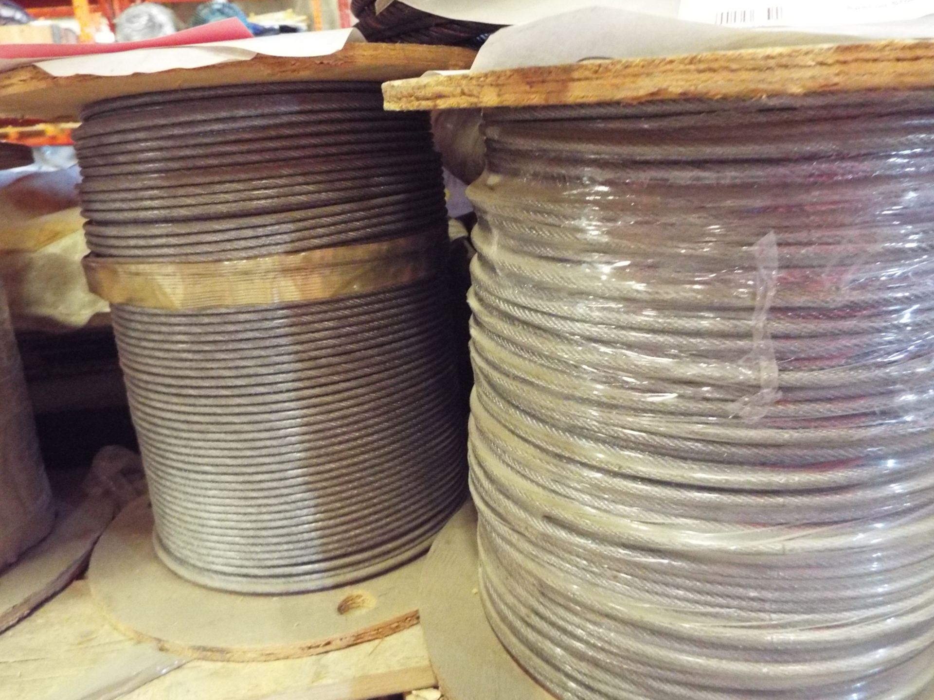 LOT/ SPOOLS OF STAINLESS STEEL WIRE ROPE - Image 2 of 4