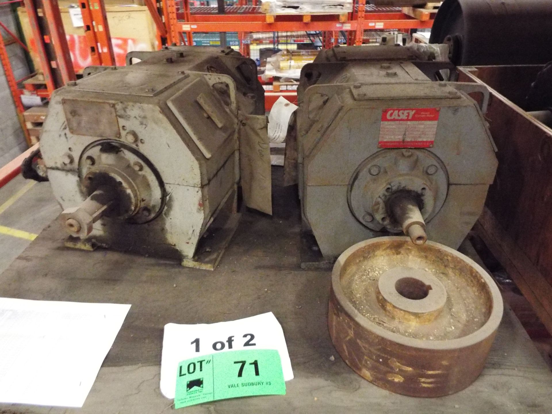 LOT/ ELECTRIC MOTORS INCLUDING (1) CASEY 7.5/10HP, 230V MOTOR