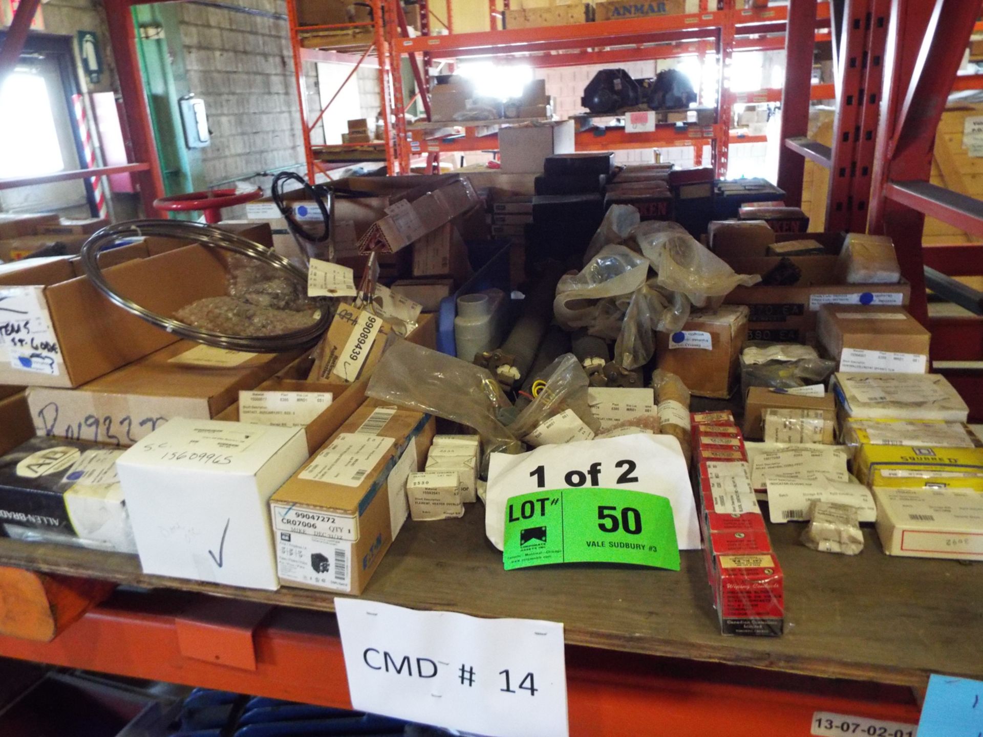 LOT/ ELECTRICAL PARTS INCLUDING HEATER OVERLOAD ELEMENTS, RELAYS, AND MORE MOBILE EQUIPMENT PARTS
