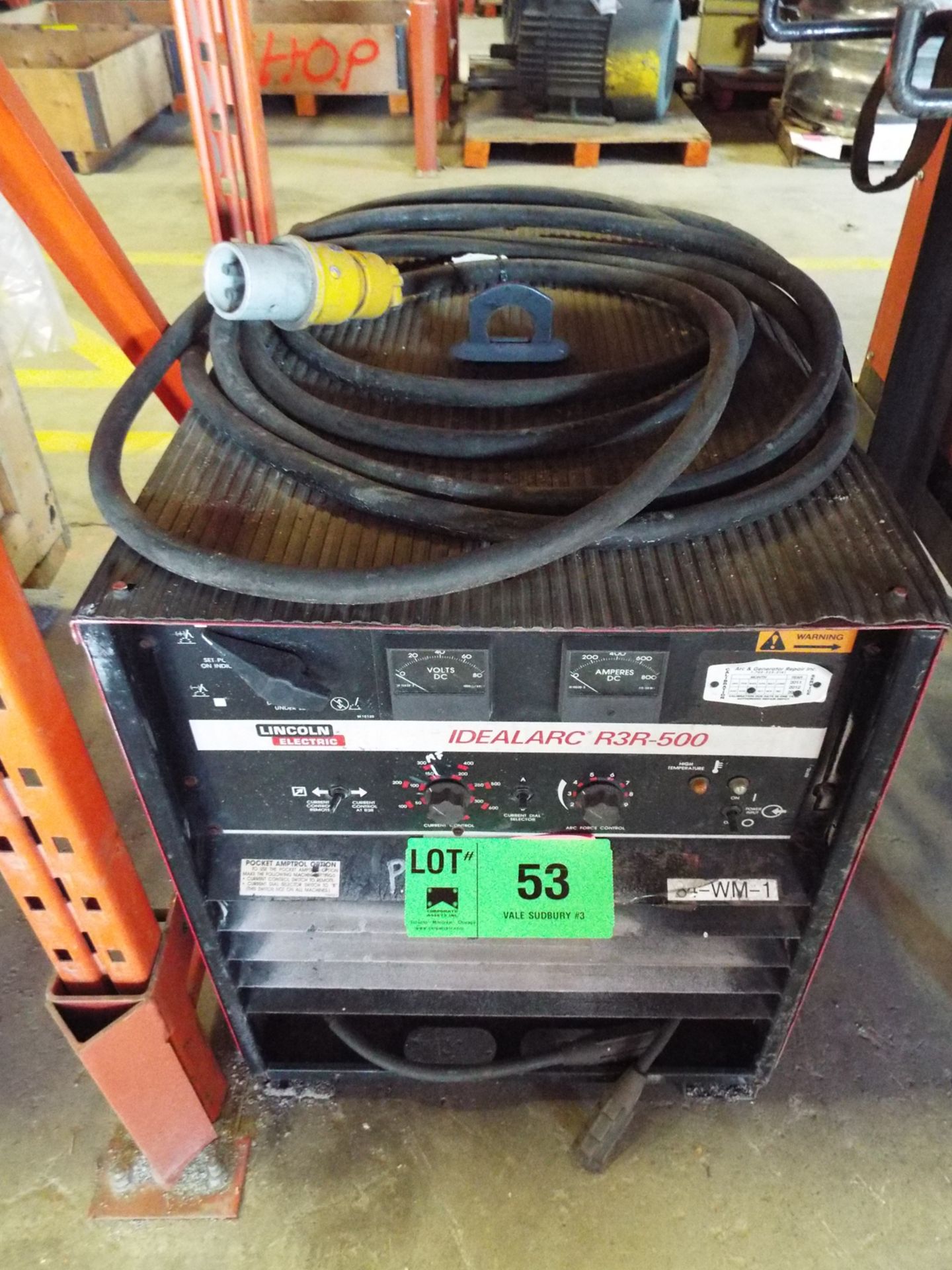 LINCOLN ELECTRIC IDEALARC R3R-500 ARC WELDING POWER SOURCE