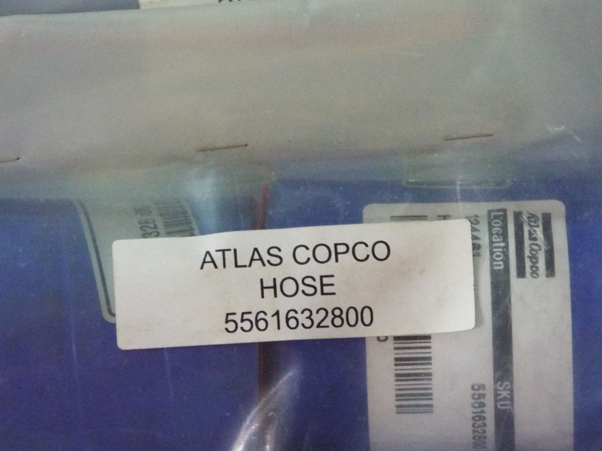 LOT/ ATLAS COPCO PARTS INCLUDING PIPE, FLOW CONTROL, NEEDLE VALVE, SEATBELT, HORN, AND HOSE - Image 12 of 14