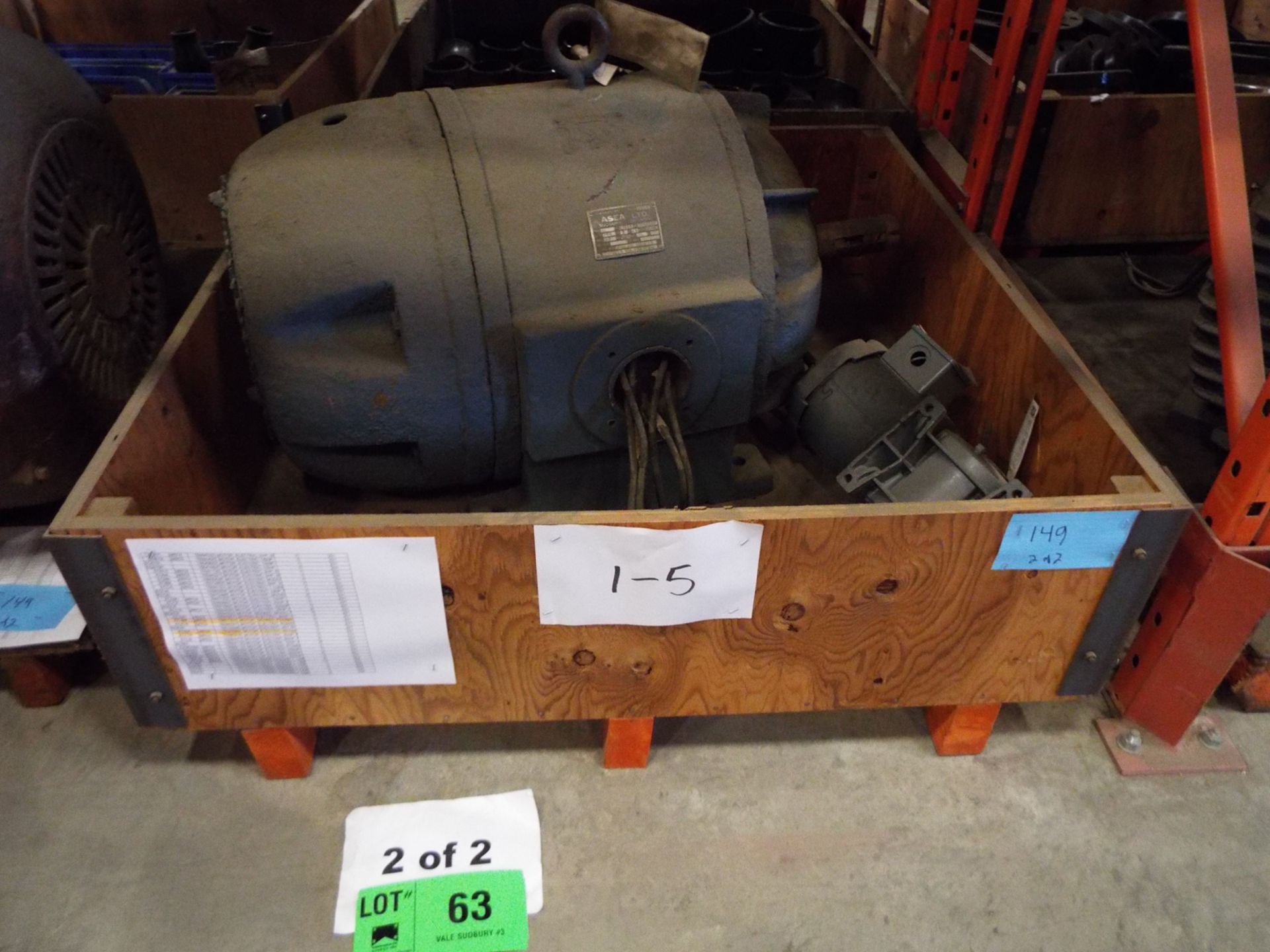 LOT/ ELECTRIC MOTORS 550V/3PH/60HZ - Image 2 of 4