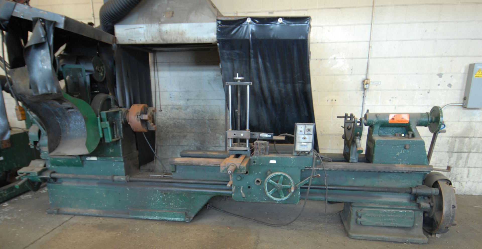 BRANCING WELDING MANIPULATOR ENGINE LATHE CONVERSION WITH 36" SWING, 96" CENTERS, 2" BORE, 12" 3-JAW - Image 2 of 2