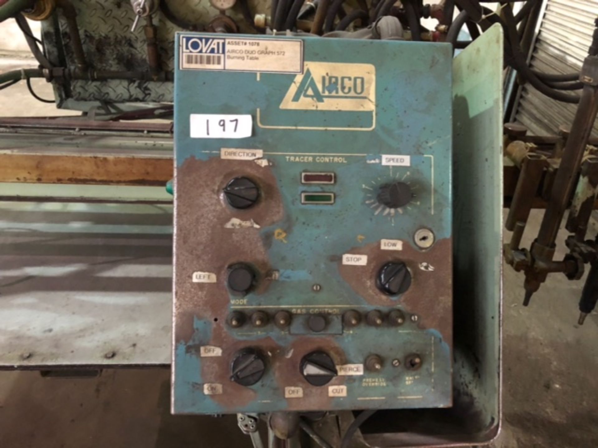 AIRCO DUO-GRAPH 572 OXY-ACETYLENE SHAPE CUTTING MACHINE WITH AIRCO CONTROL, S/N: N/A - Image 2 of 2