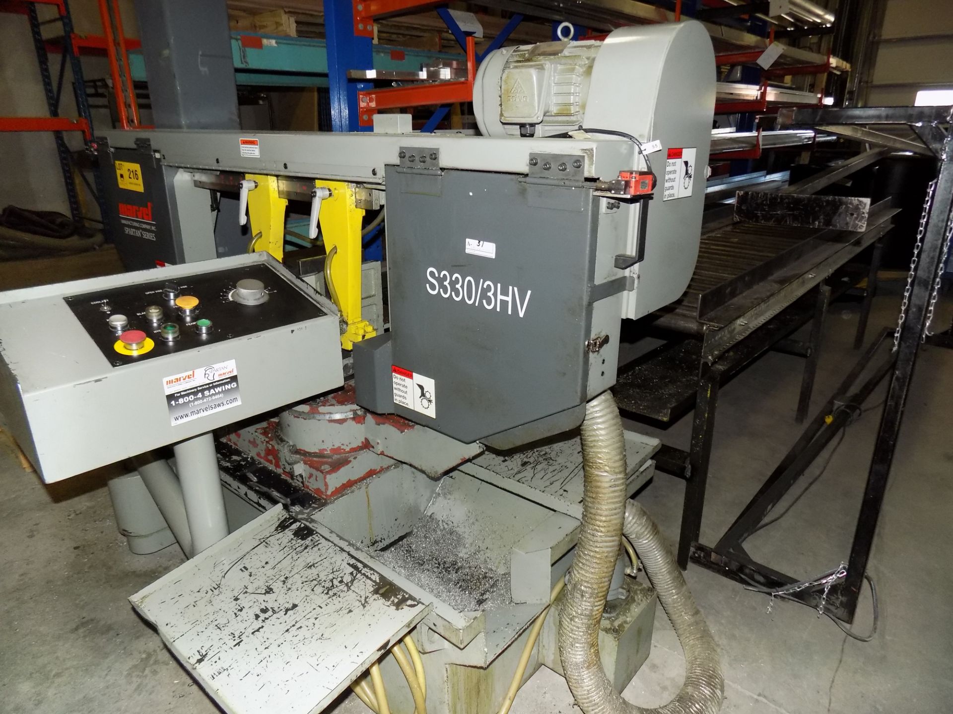 MARVEL S330/3HV HIGH SPEED METAL CUTTING HORIZONTAL BAND SAW WITH MITERING CAPABILITY TO 60 DEGREES, - Image 2 of 2