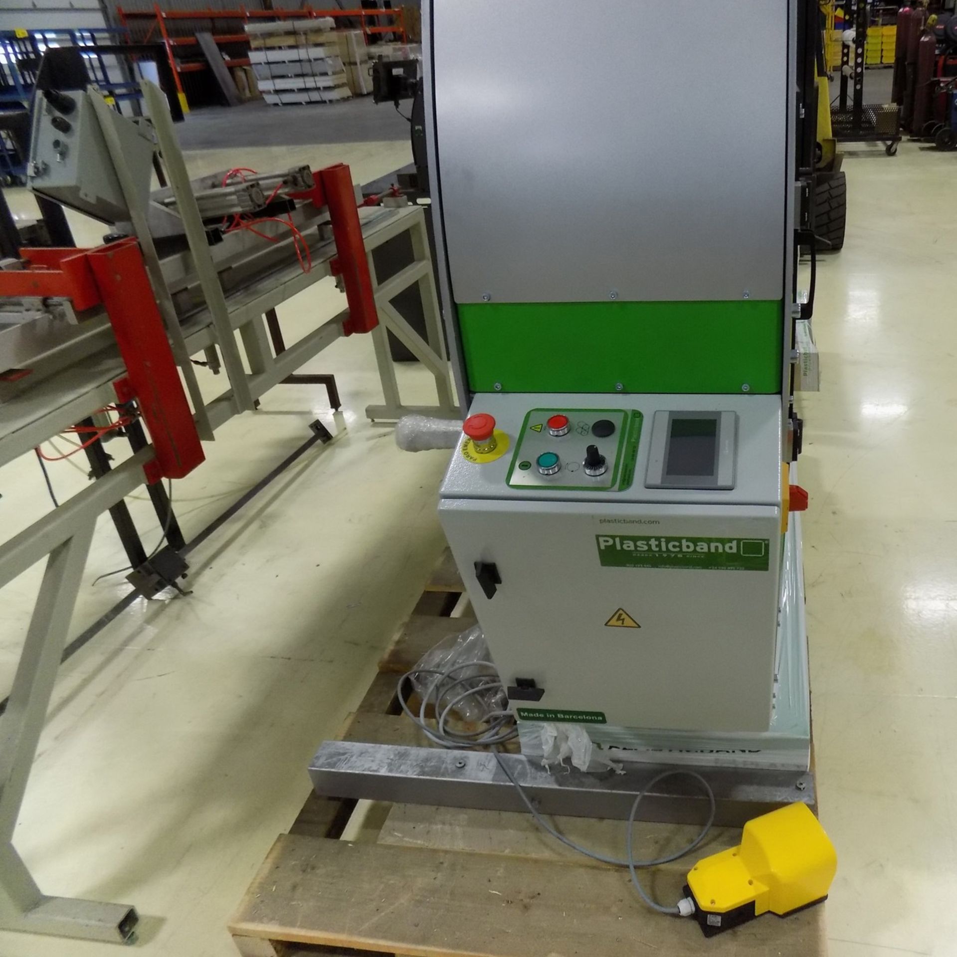 PLASTICBAND (2018) NELEO 125 SEMI AUTOMATIC SPIRAL/ORBITAL WRAPPING MACHINE WITH PLC CONTROL, 31” - Image 2 of 6