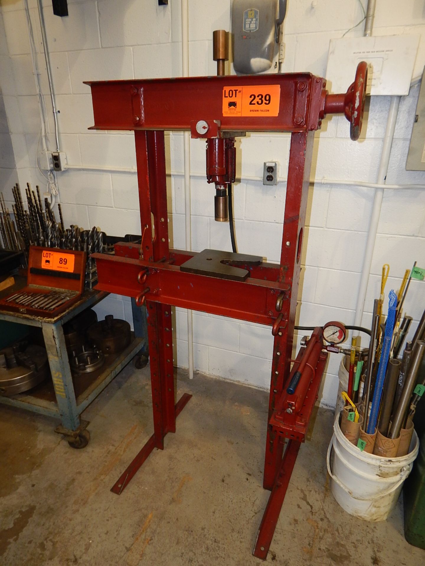 MFG. UNKNOWN HYDRAULIC H-FRAME SHOP PRESS