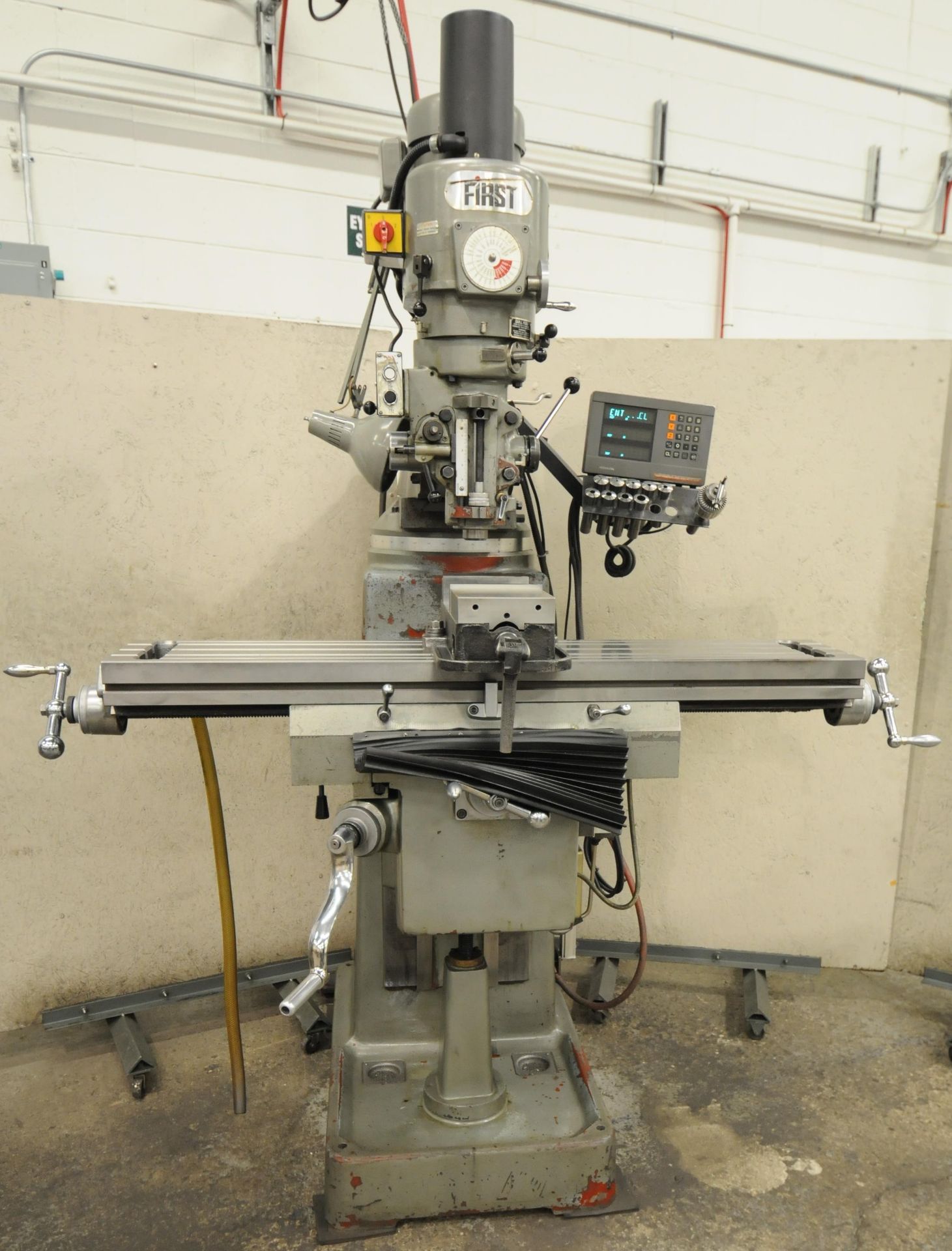 FIRST TURRET MILLING MACHINE WITH SPEEDS TO 4500 RPM, 43.5" X 10" T-SLOT TABLE WITH HEIDENHAIN 2