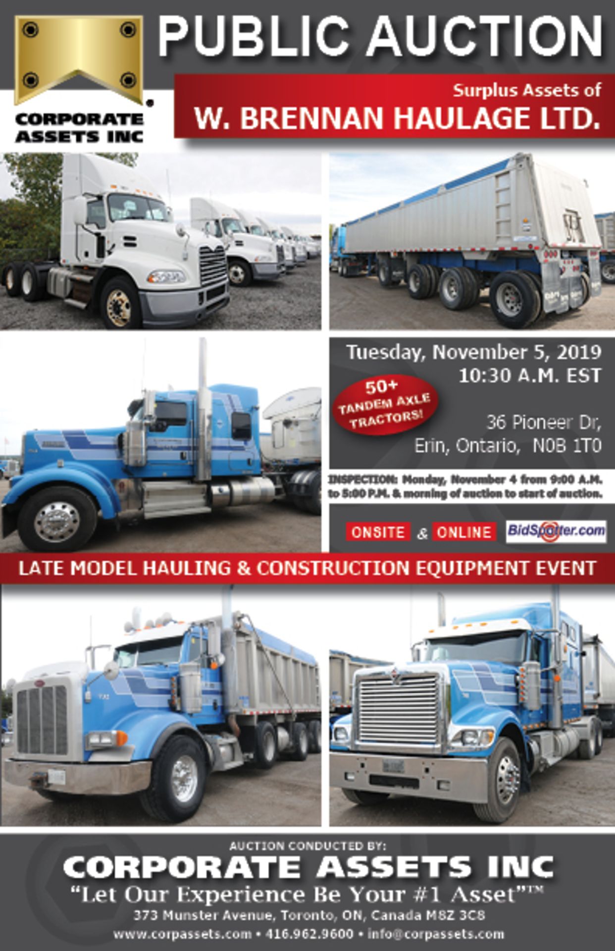 Late Model Construction Equipment Event - Catalogue Coming Soon!