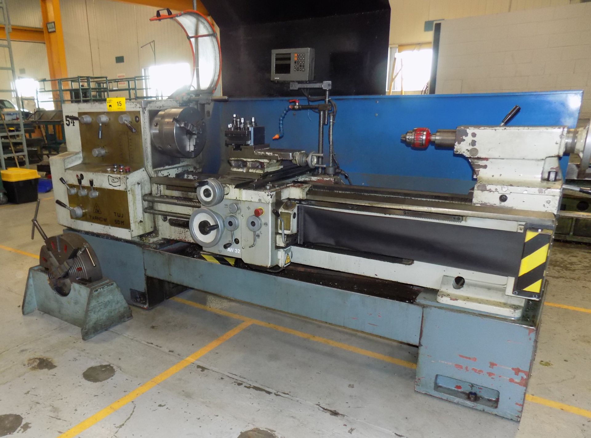 TARNOW TUJ 50M ENGINE LATHE WITH 20" SWING, 60" BETWEEN CENTERS, SPEEDS TO 1600 RPM, 10" 3-JAW - Image 3 of 7
