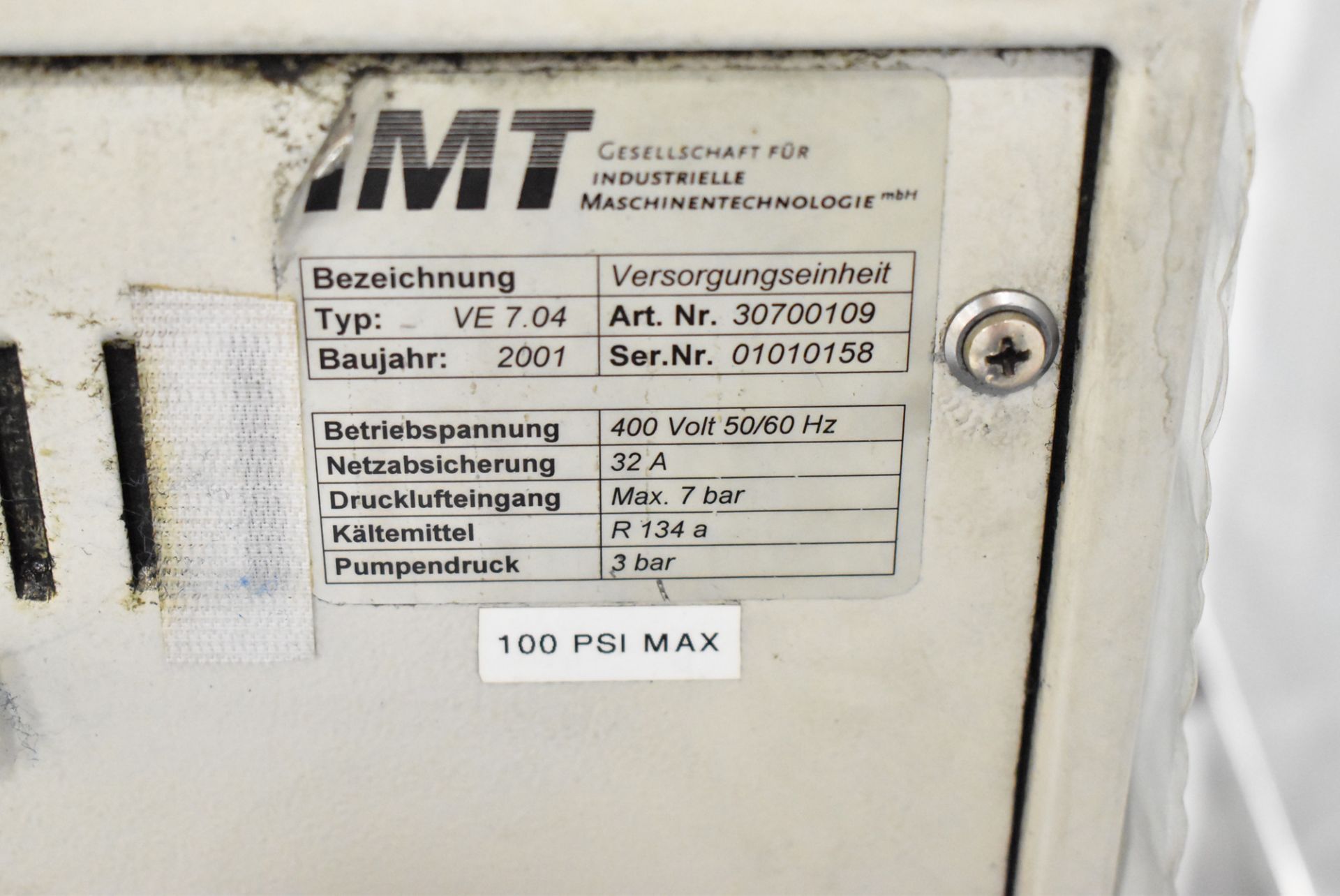 IMT MODEL 1225 VE7.04 HIGH SPEED PRECISION MILLING SPINDLE WITH DIGITAL, VARIABLE SPEED HIGH - Image 3 of 6