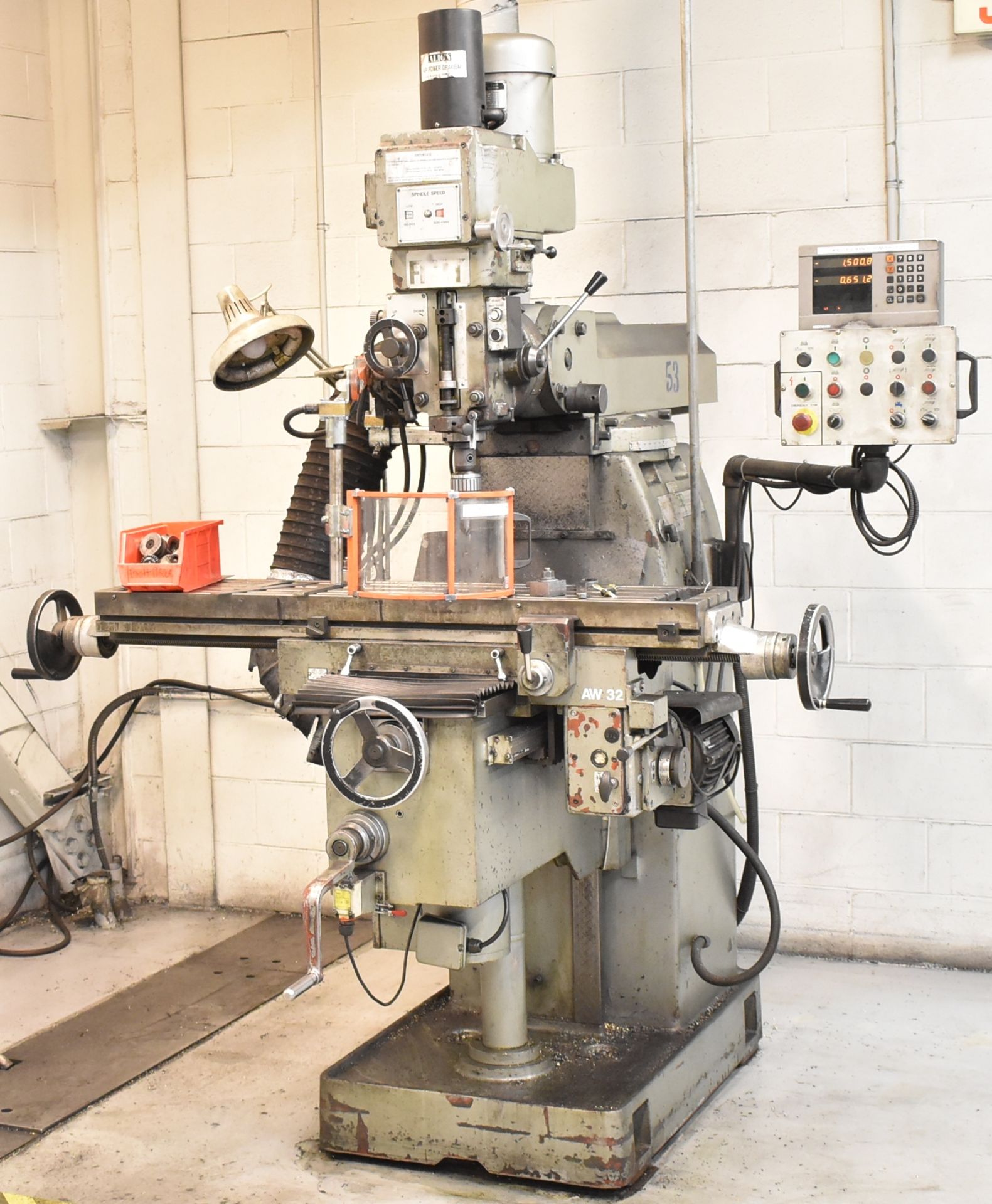FIRST LC20 VERTICAL TURRET MILLING MACHINE WITH 50"X10" TABLE, SPEEDS TO 4500 RPM, HEIDENHAIN 2-AXIS - Image 2 of 3