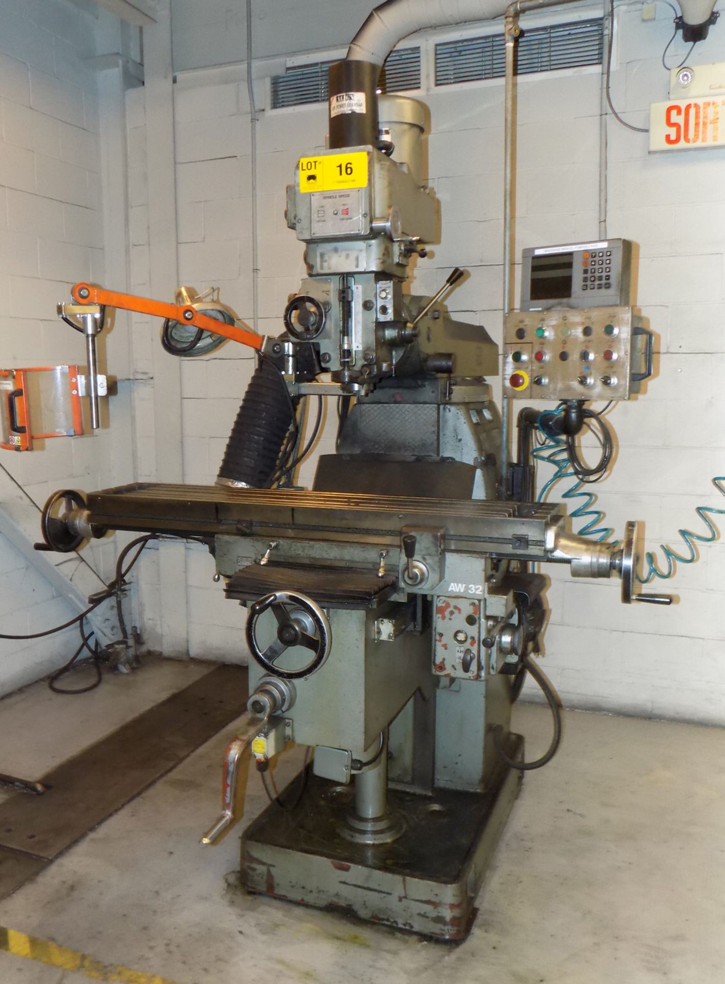 FIRST LC20 VERTICAL TURRET MILLING MACHINE WITH 50"X10" TABLE, SPEEDS TO 4500 RPM, HEIDENHAIN 2-AXIS - Image 3 of 3