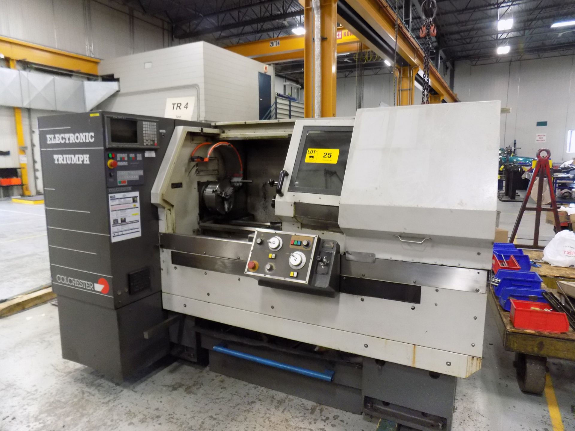 COLCHESTER ELECTRONIC TRIUMPH CNC LATHE WITH FANUC SERIES 20-T CNC CONTROL, 15.75" SWING OVER BED, - Image 2 of 9