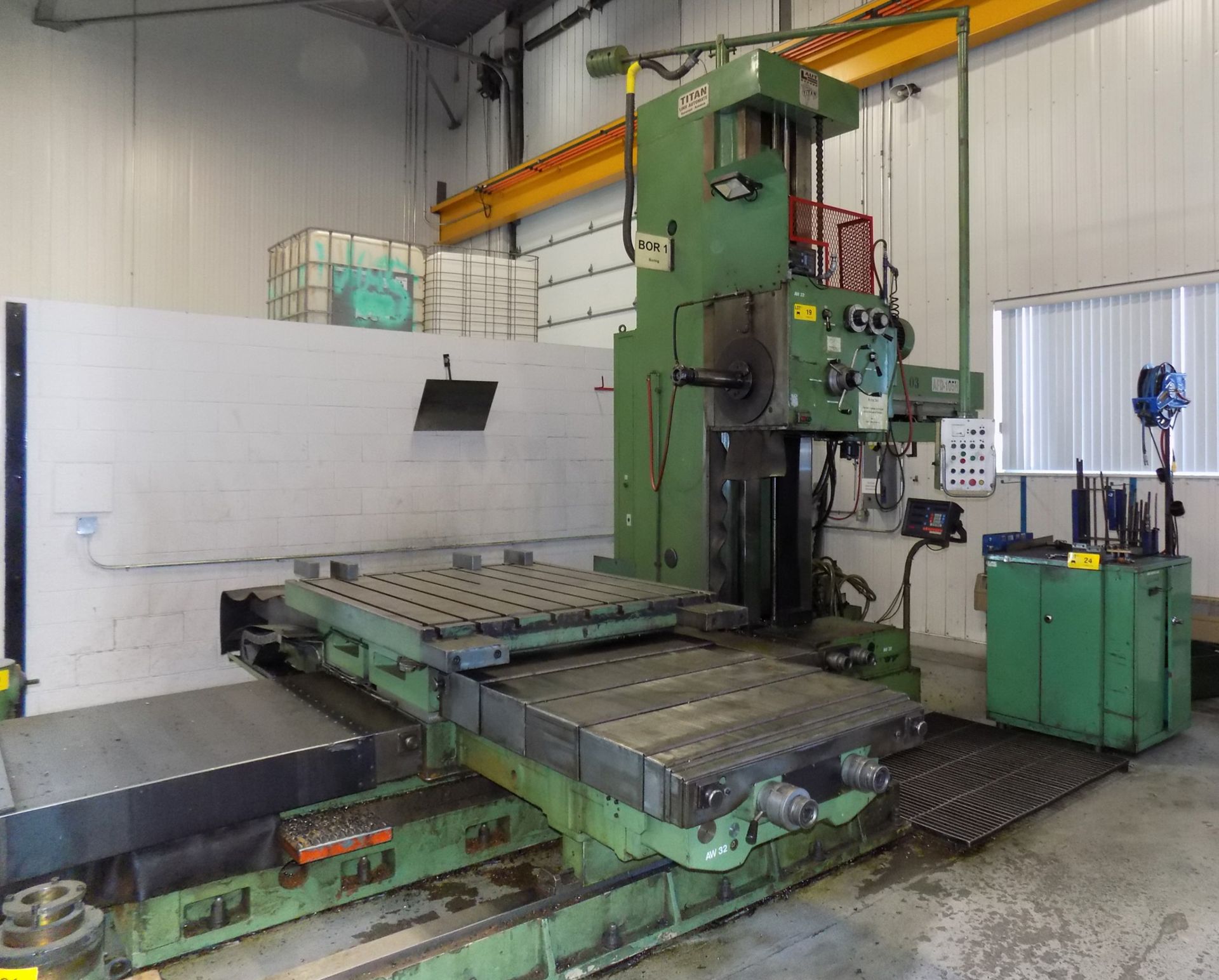 TITAN (1997 PURCHASED AND INSTALLED NEW IN 1999) AFD 105-H 4" TABLE TYPE HORIZONTAL BORING MILL WITH - Image 3 of 5