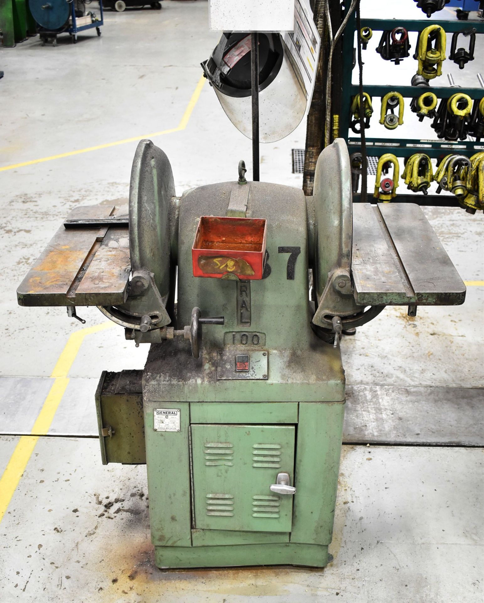 GENERAL MODEL 100 FLOOR TYPE DOUBLE END DISK SANDER, S/N 100-2