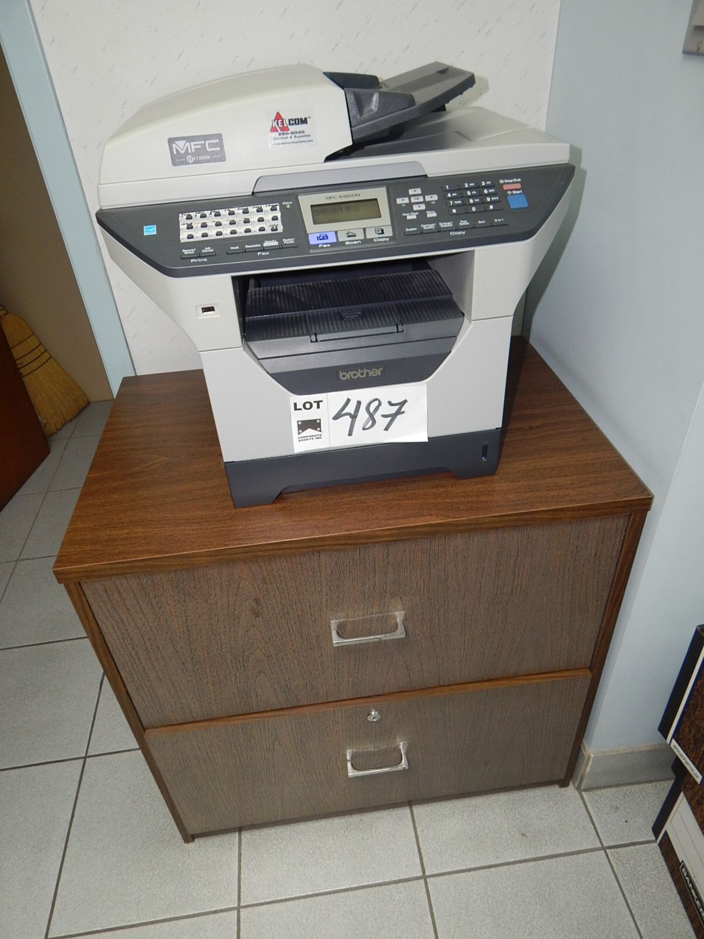 LOT/ BROTHER PRINTER WITH CABINET