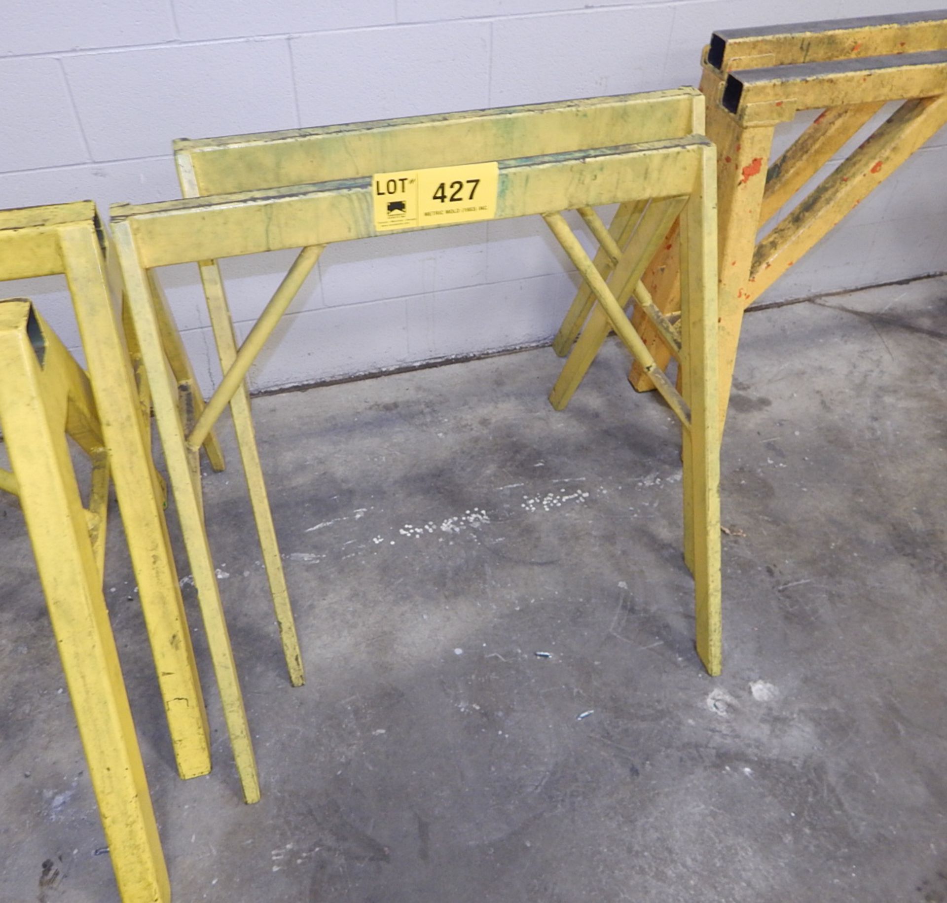 LOT/ (2) METAL SAW HORSES (BUILDING 2)