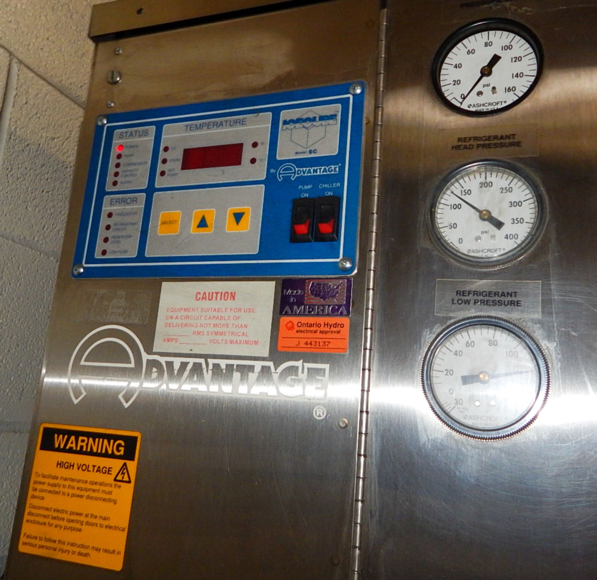 ADVANTAGE SC-2AY-41HFX CHILLER, S/N: N/A (CI) - Image 2 of 2