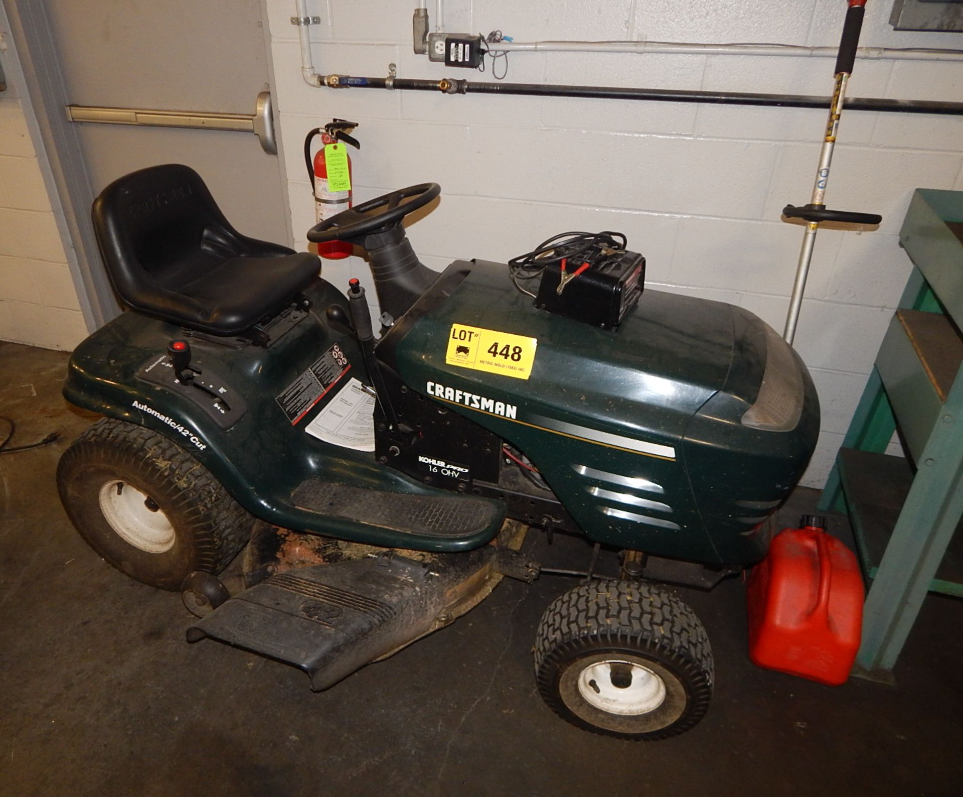 LOT/ CRAFTSMAN LAWN TRACTOR WITH WEED WHACKER (BUILDING 2)