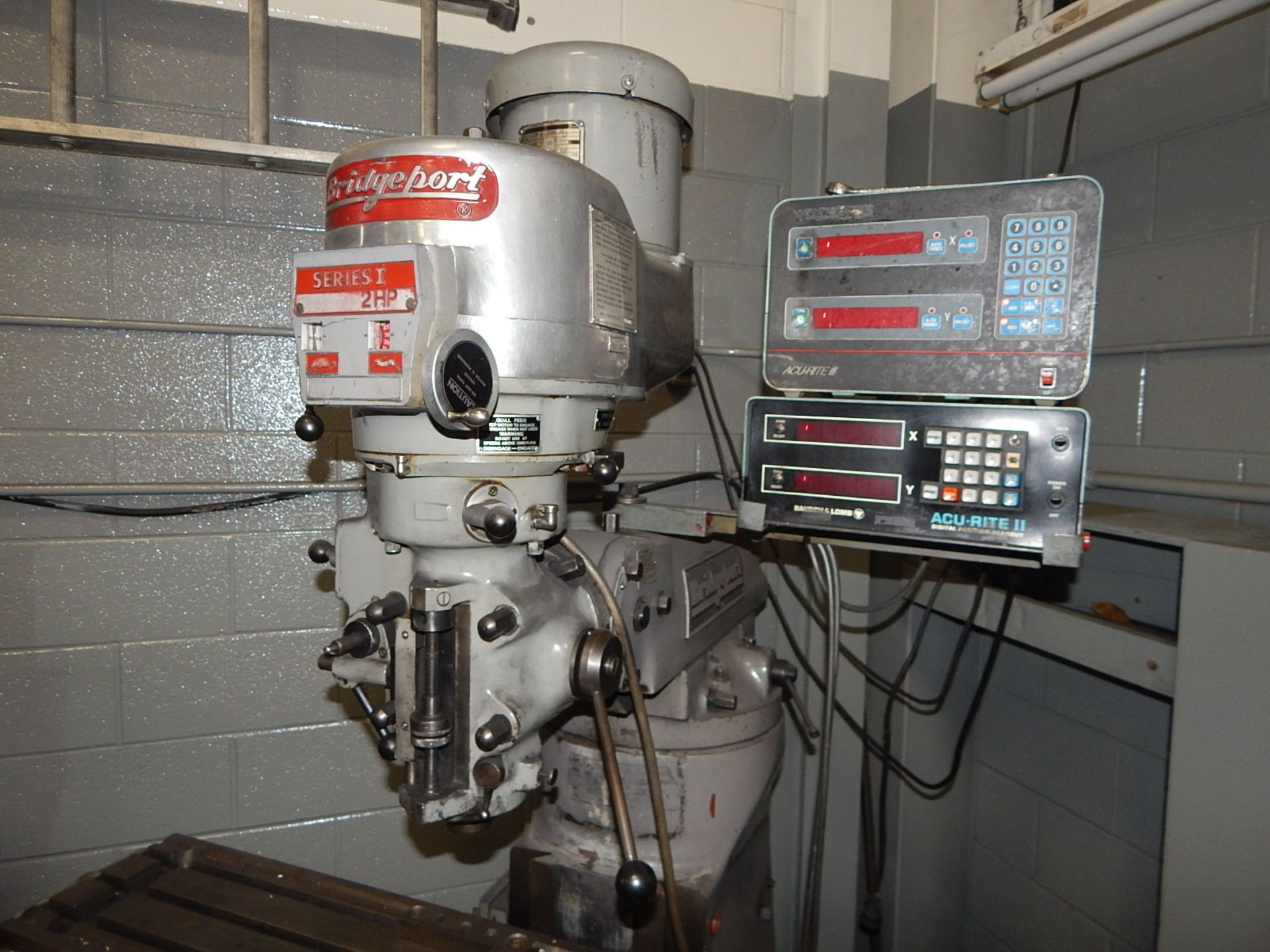 BRIDGEPORT SERIES I VERTICAL TURRET MILL WITH 42"X9" TABLE, SPEEDS TO 4200 RPM, 2 HP, ACCURITE 2 - Image 2 of 3