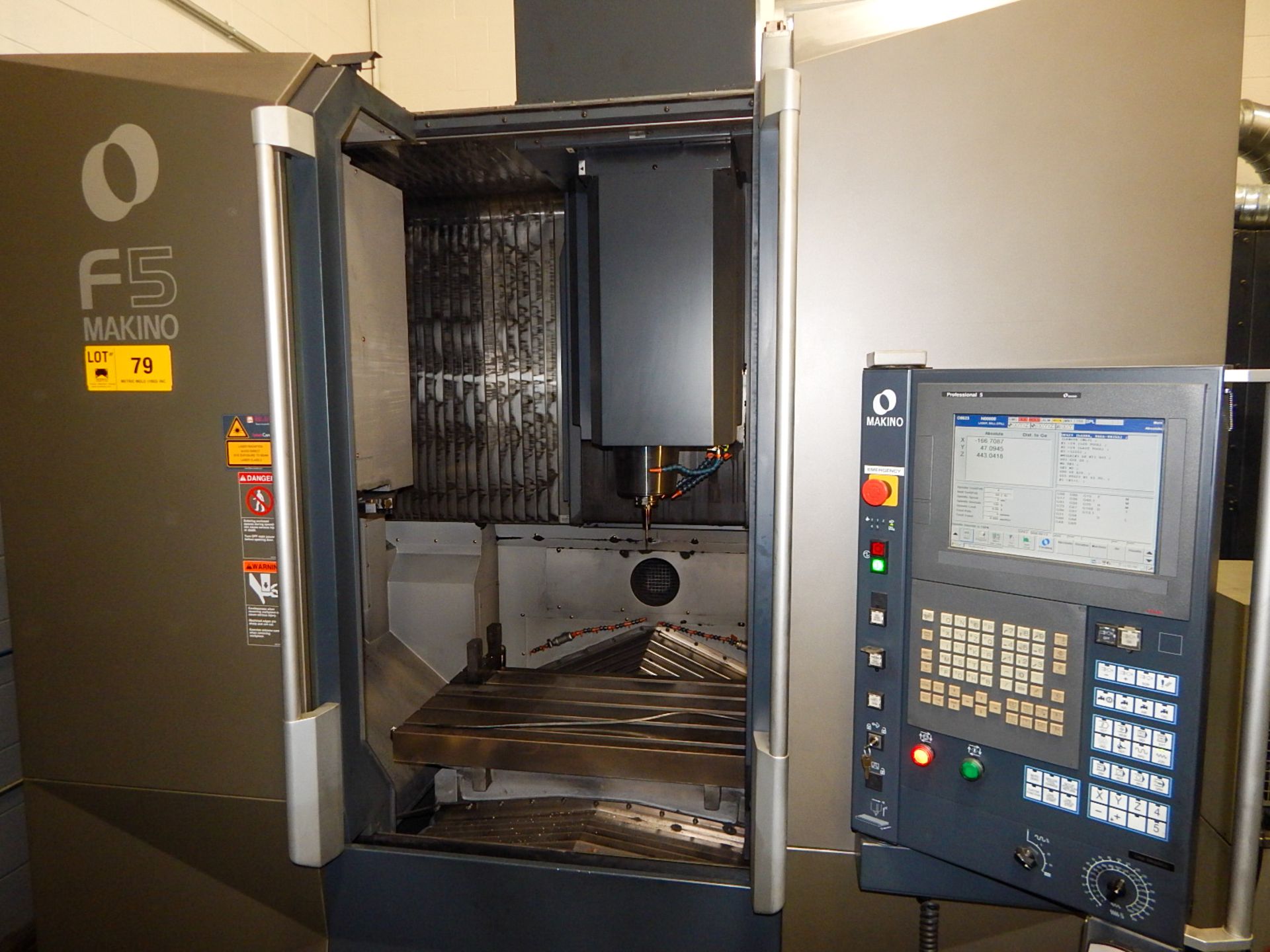 MAKINO (2014) F5 HIGH SPEED CNC VERTICAL MACHINING CENTER WITH MAKINO PROFESSIONAL 5 CNC CONTROL, - Image 5 of 7
