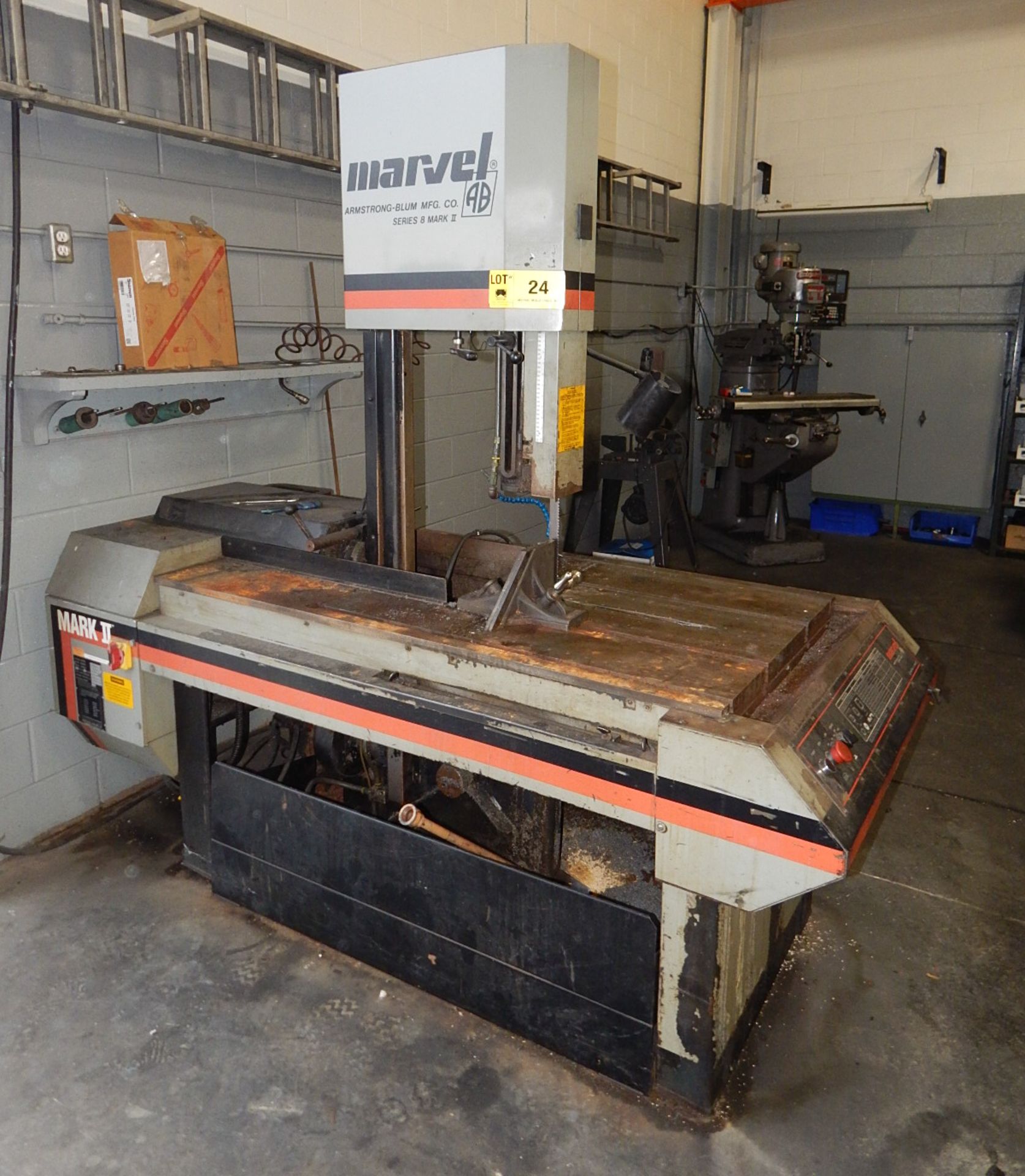 MARVEL SERIES 8 MARK II HEAVY DUTY METAL CUTTING VERTICAL BAND SAW WITH 18" THROAT, 20" MAX. WORK - Image 2 of 2