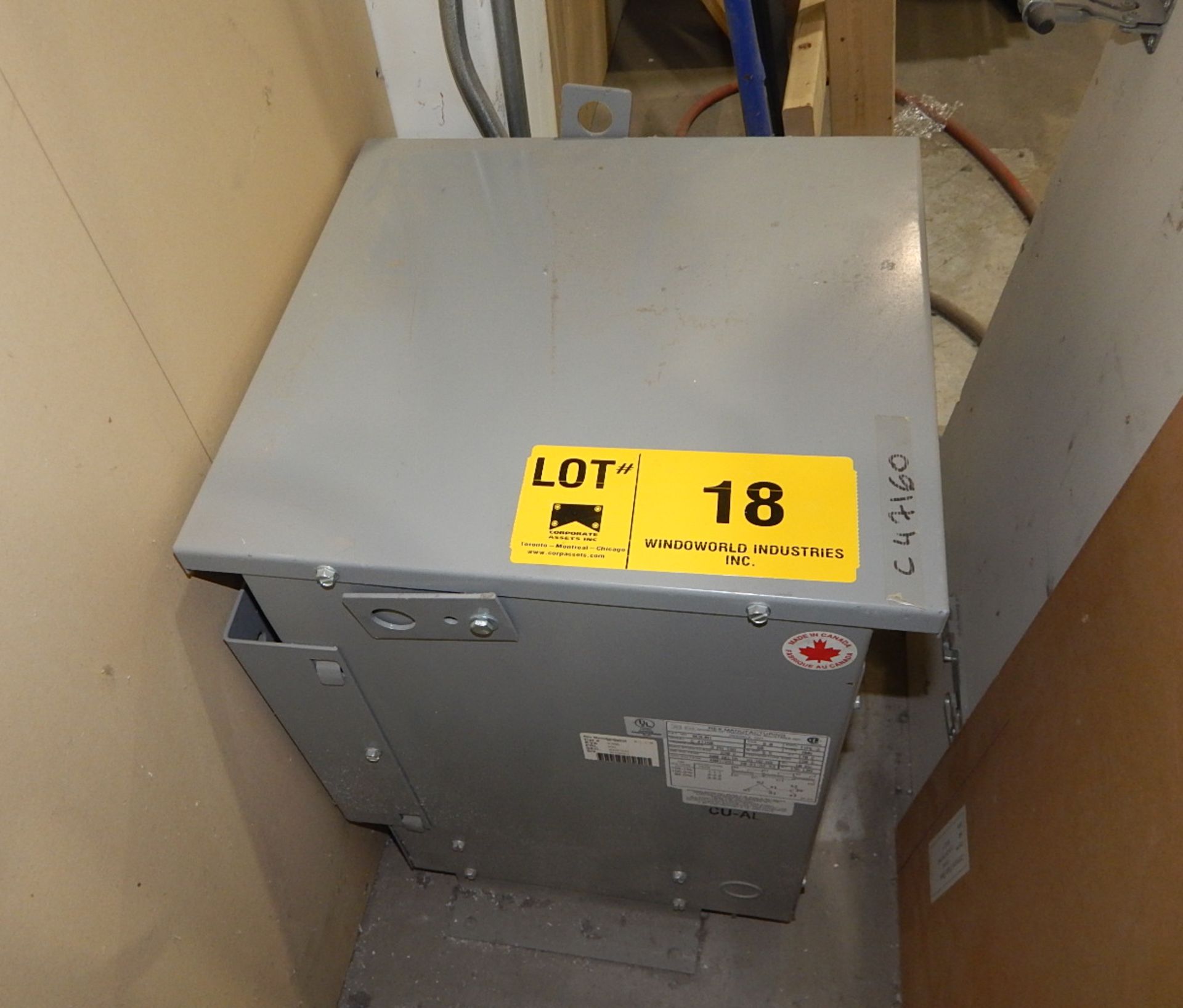 REX 9.0KVA, 600/231V, 3PH, 60Hz TRANSFORMER (CI)