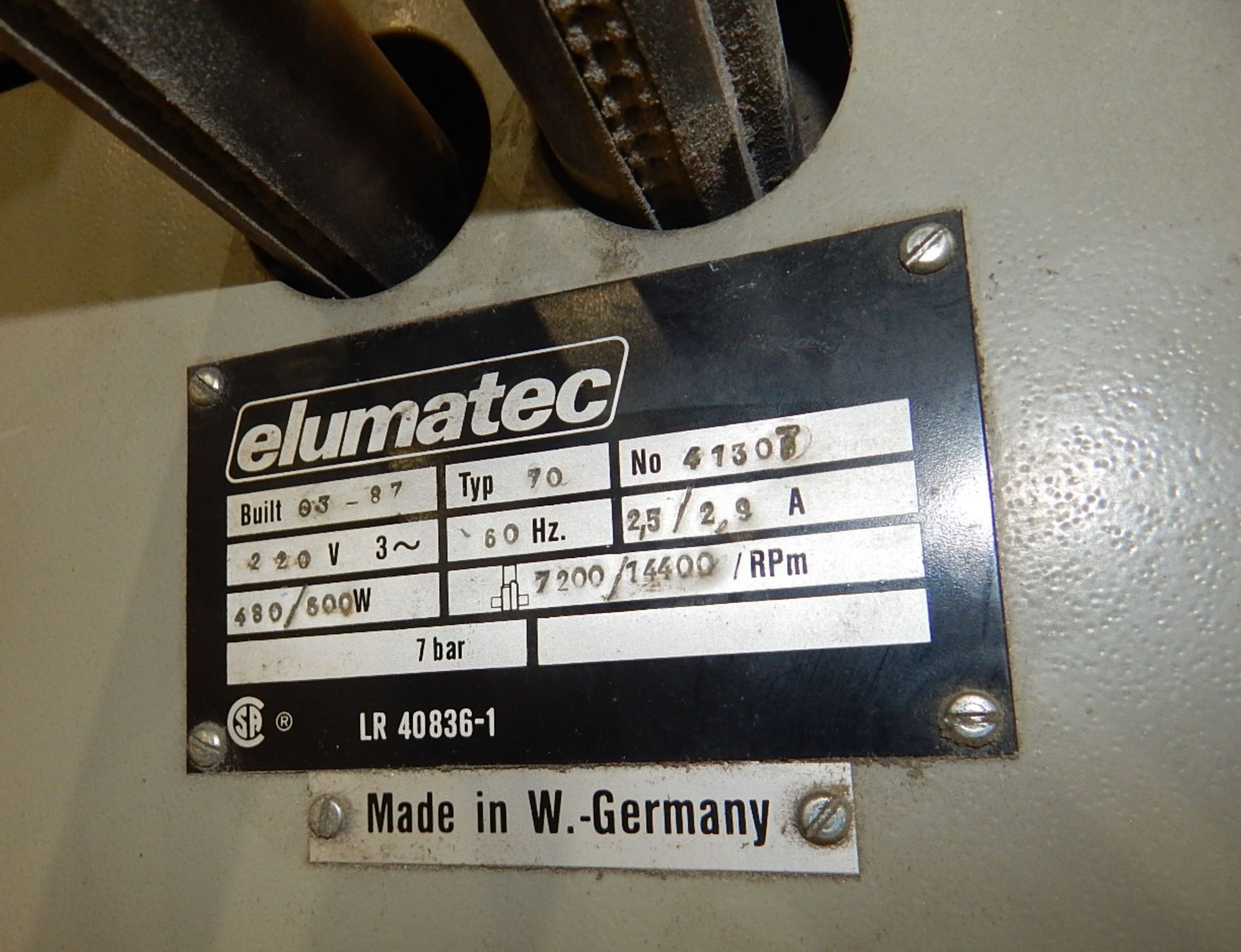 ELUMATEC 70 COPY ROUTER MACHINE WITH 7200/14400RPM S/N: 41307 (CI) - Image 5 of 5