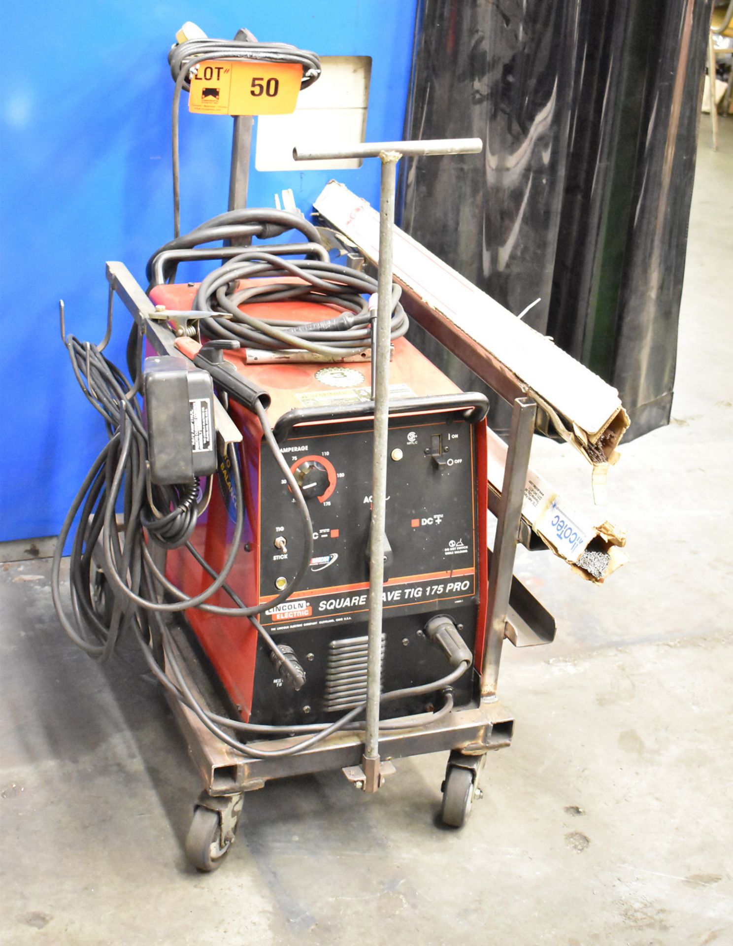 LOT/ LINCOLN SQUAREWAVE TIG 175 PRO TIG/ARC PORTABLE WELDER WITH CABLES AND GUN, S/N N/A - Image 2 of 3