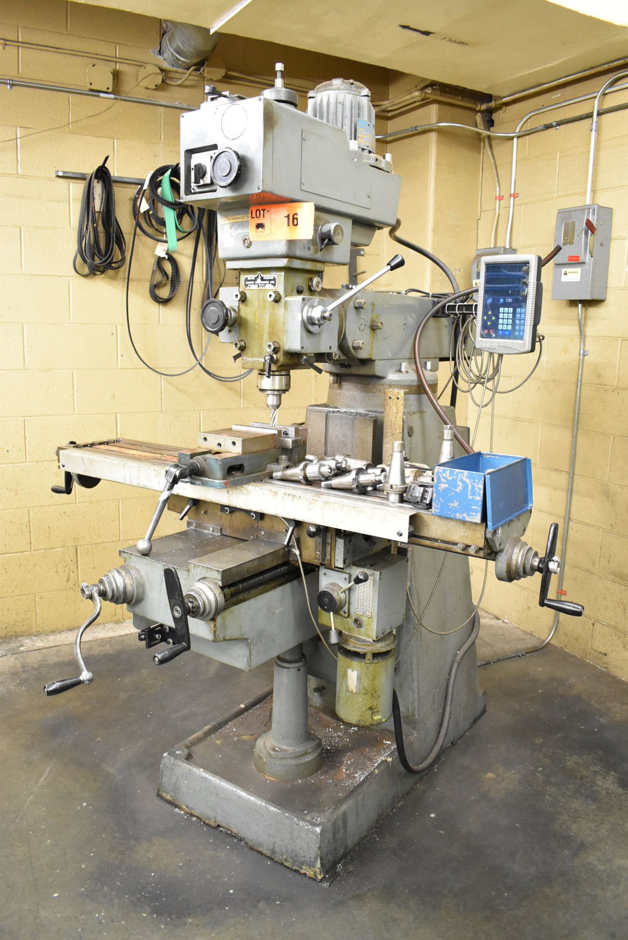 BALDING BEAVER MK2 VERTICAL TURRET MILLING MACHINE WITH 9"X42" TABLE, POWER TABLE FEED, ISO#40 - Image 2 of 5