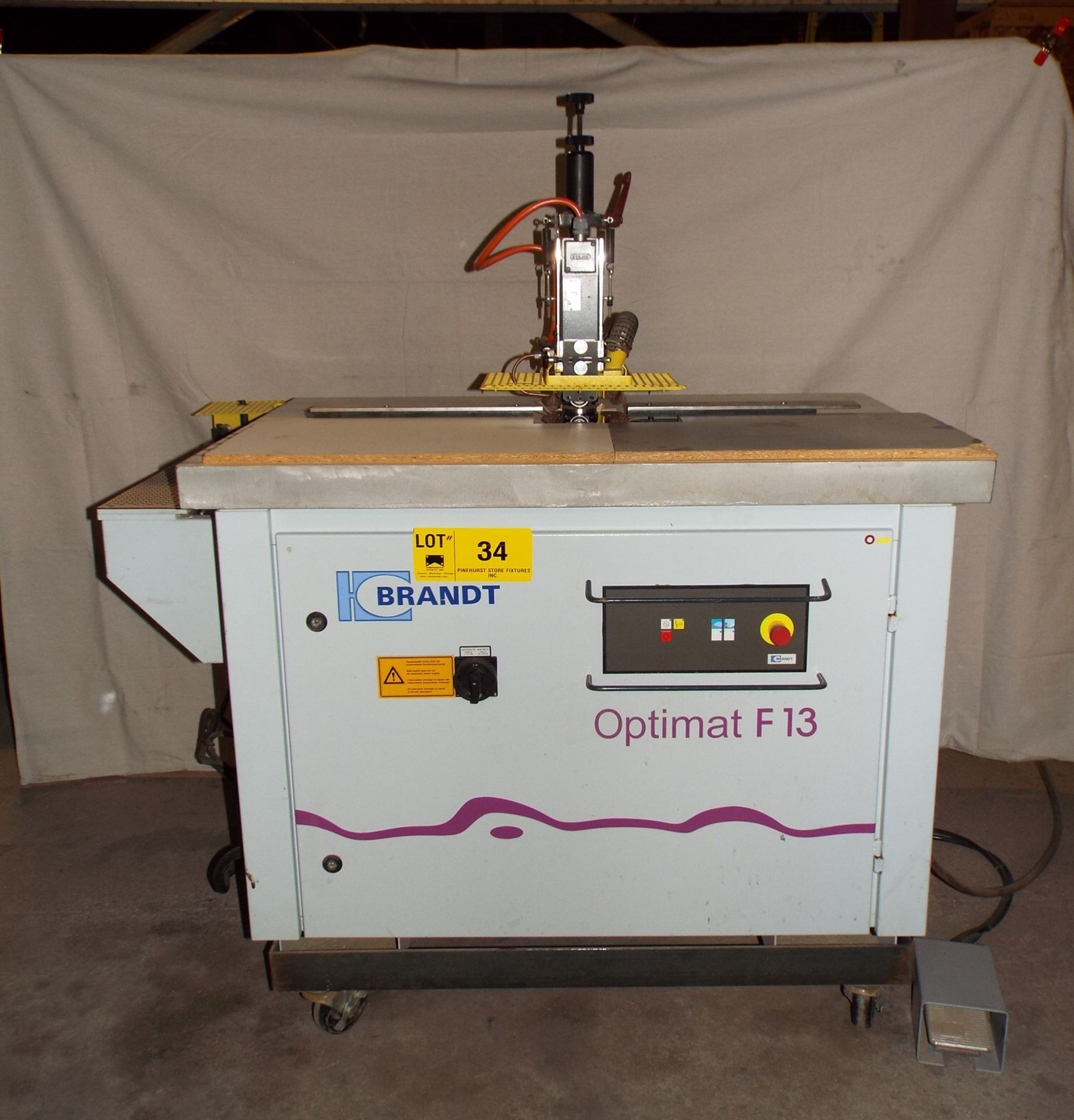 BRANDT OPTIMAT (2002) F13 OF13+EK13 UNIVERSAL EDGE TRIMMING MACHINE, S/N: 0-260-02-8405 (LIKE NEW