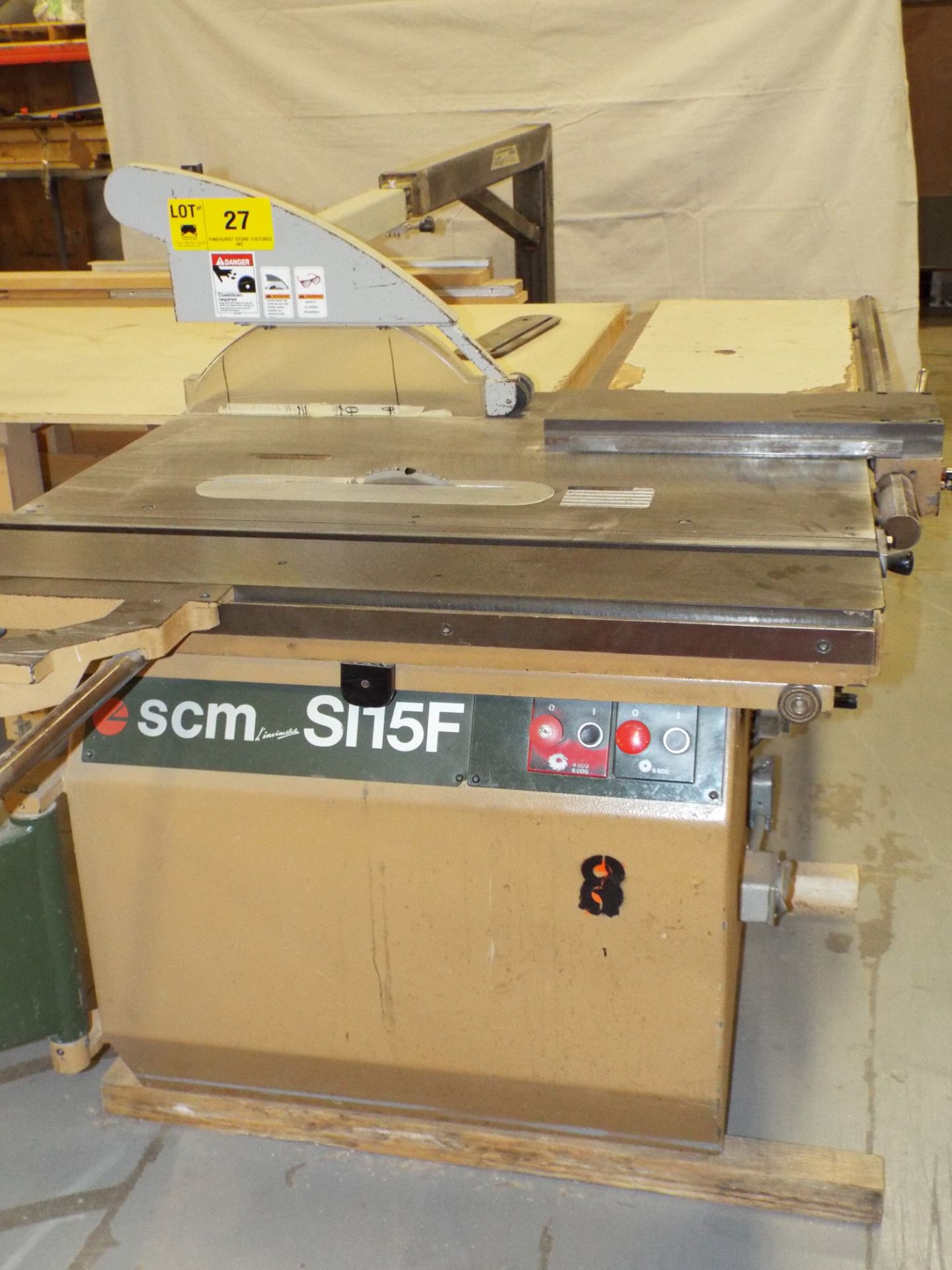 SCM SI15 F SLIDING TABLE SAW WITH 400MM MAX. BLADE DIAMETER, TRAVELS 28", S/N: AB 14454 - Image 2 of 5