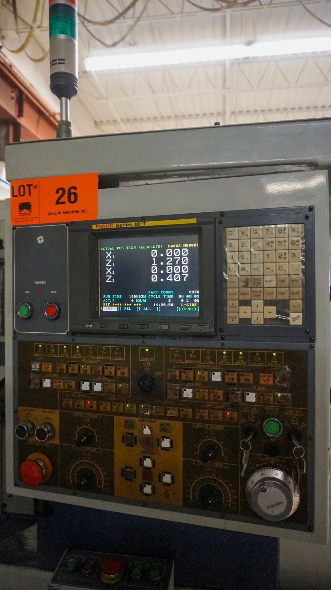 HWACHEON (2001) TTC-8 4 AXIS CNC TWIN SPINDLE TWIN TURRET TURNING CENTER WITH FANUC SERIES 18-T - Image 4 of 12