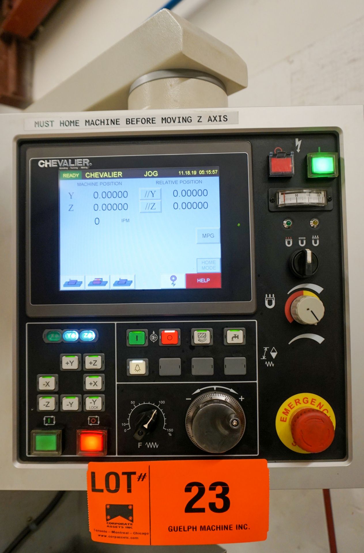 CHEVALIER FSG-1224ADIII CNC HYDRAULIC SURFACE GRINDER WITH CHEVALIER 3 AXIS CNC 8" TOUCH SCREEN - Image 3 of 11