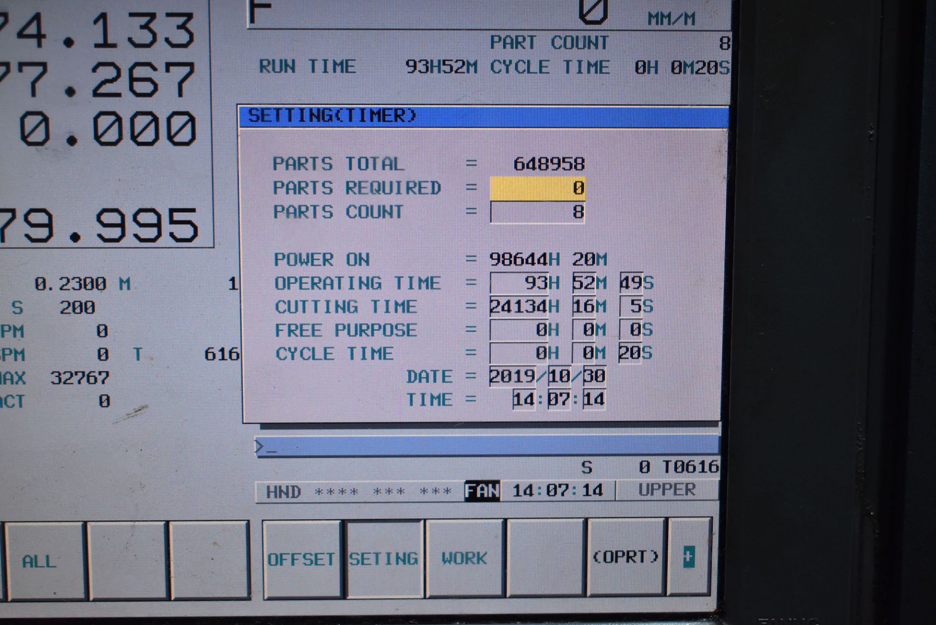 NAKAMURA (2005) WT-250MM, CNC TWIN SPINDLE TWIN TURRET MULTI-TASKING CENTER S/N: M240005 - Image 14 of 23