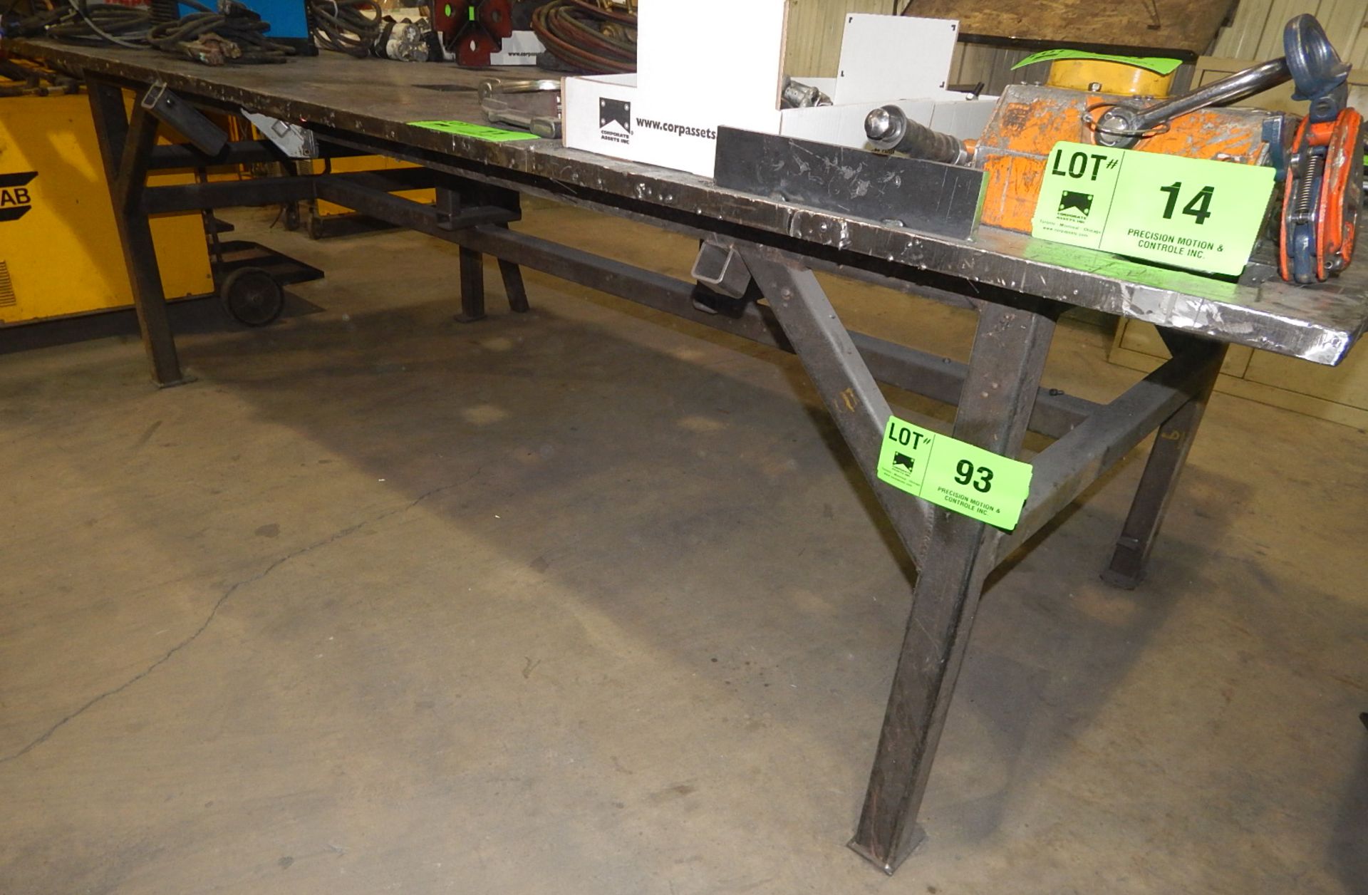 LOT/ 60"X120"X1" WELDING TABLE (DELAYED DELIVERY)