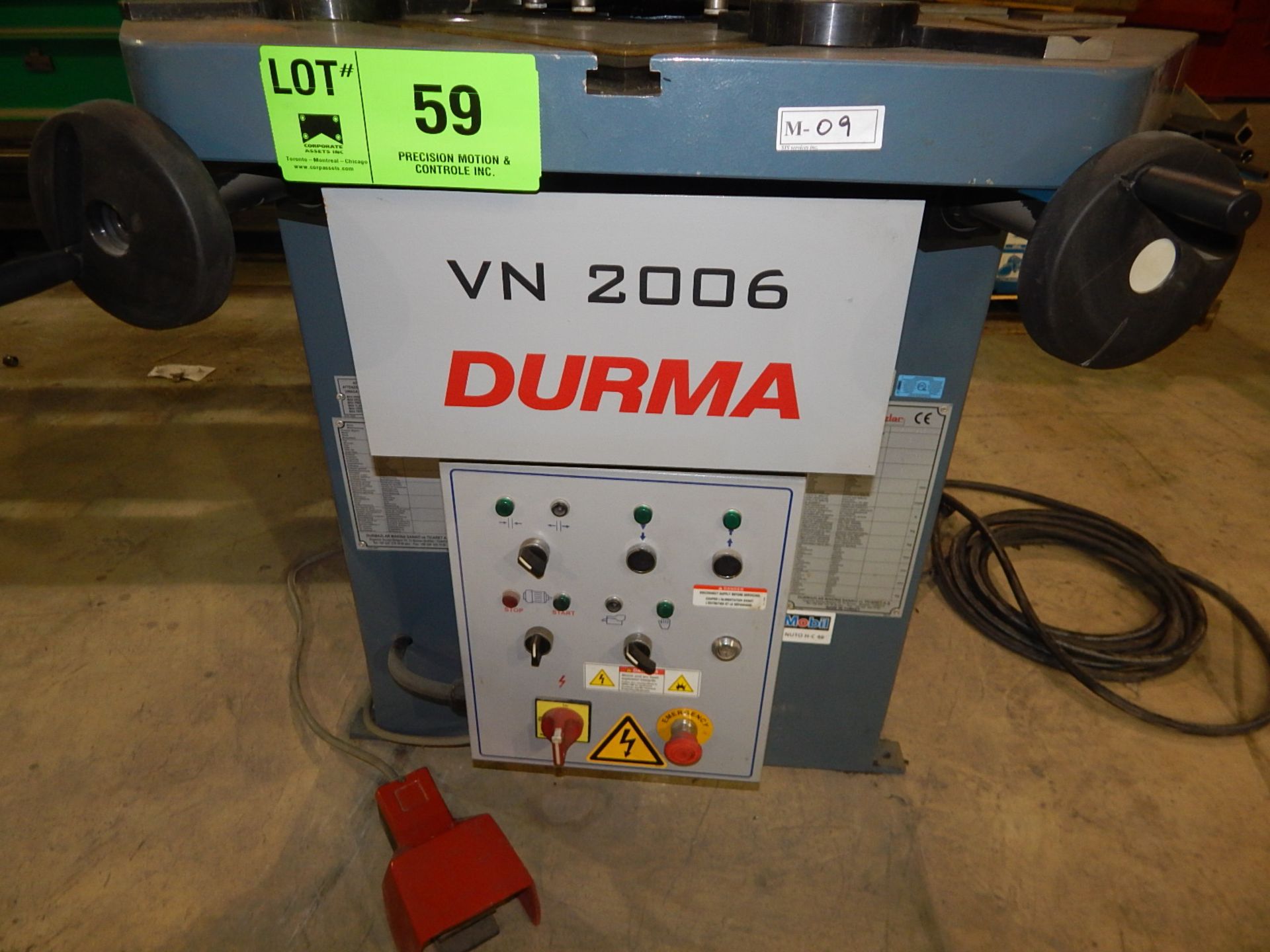 DURMA (2011) VN 2006 HYDRAULIC NOTCHER WITH 6 CAPACITY, 35 MM STROKE, 28 SPM, S/N: 6543111503 ( - Image 4 of 9