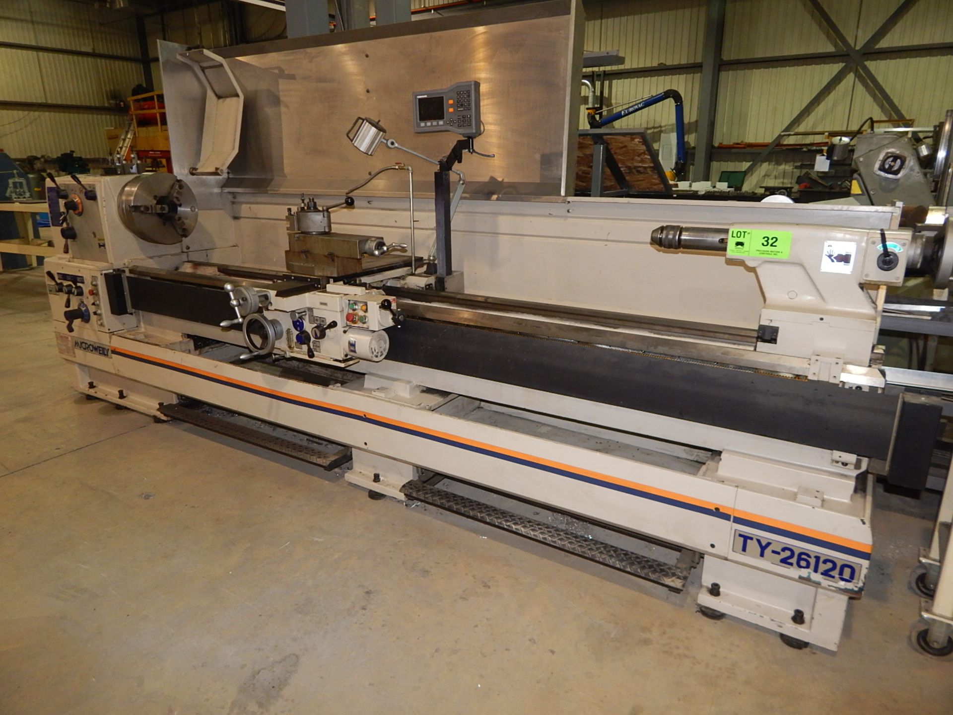 MICROWEILY (2013) TY-26120 GAP BED ENGINE LATHE WITH 26" SWING OVER BED, 32" SWING IN THE GAP, - Image 6 of 14