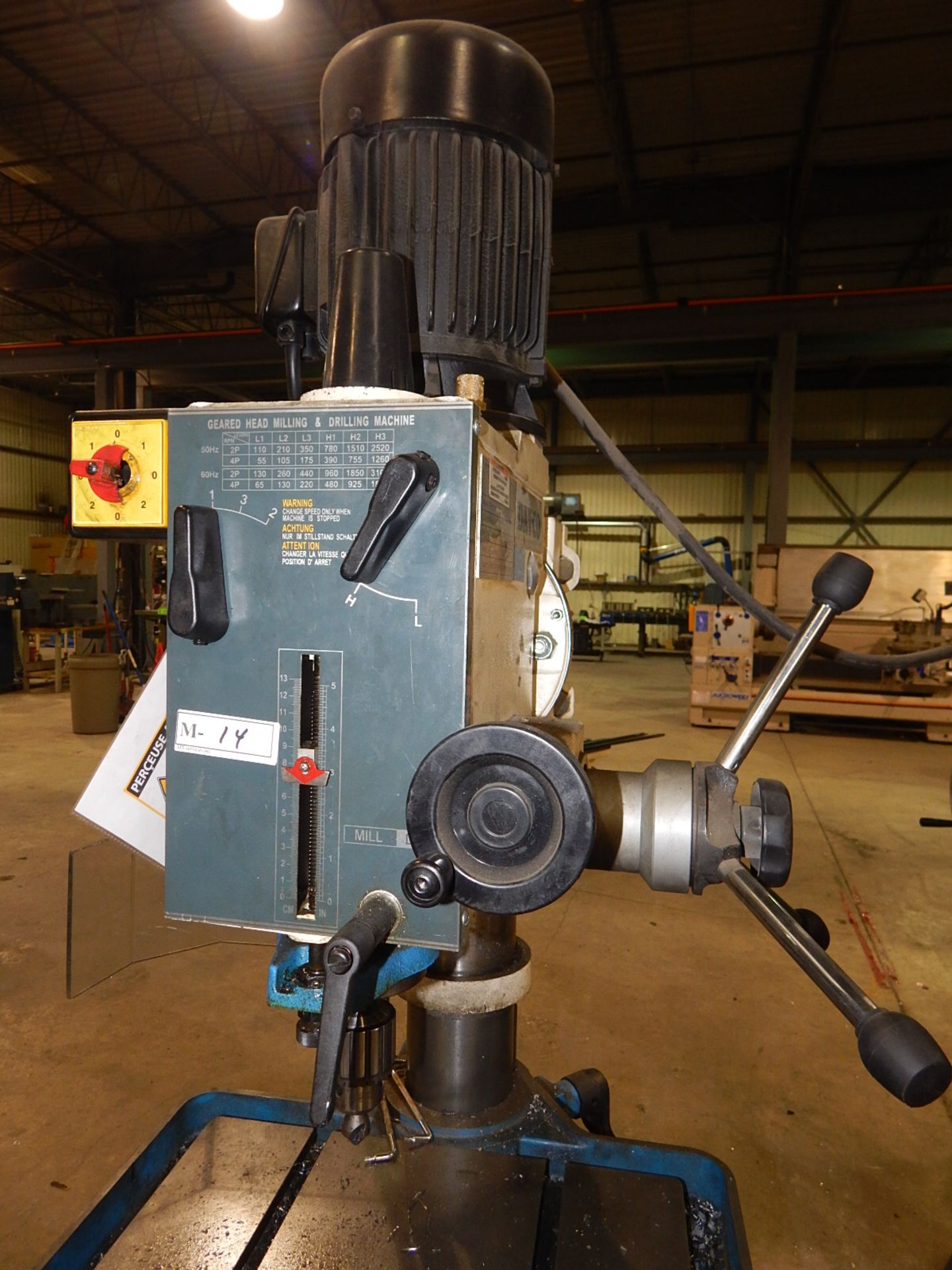 DAVCO (2014) MD-40HS HEAVY DUTY FLOOR TYPE GEARED HEAD MILLING & DRILLING MACHINE WITH 15.5"X18" - Image 3 of 4