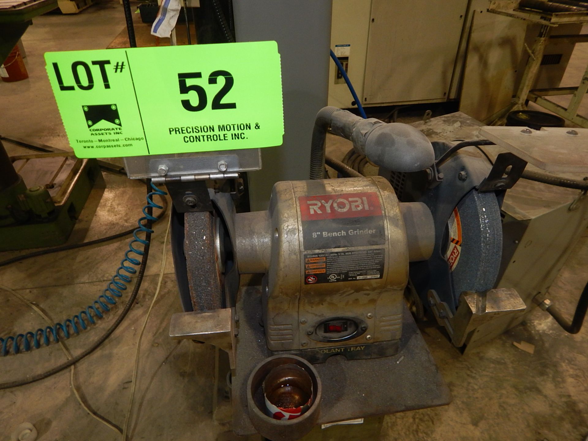 RYOBI 8" BENCH GRINDER, S/N: N/A - Image 2 of 2