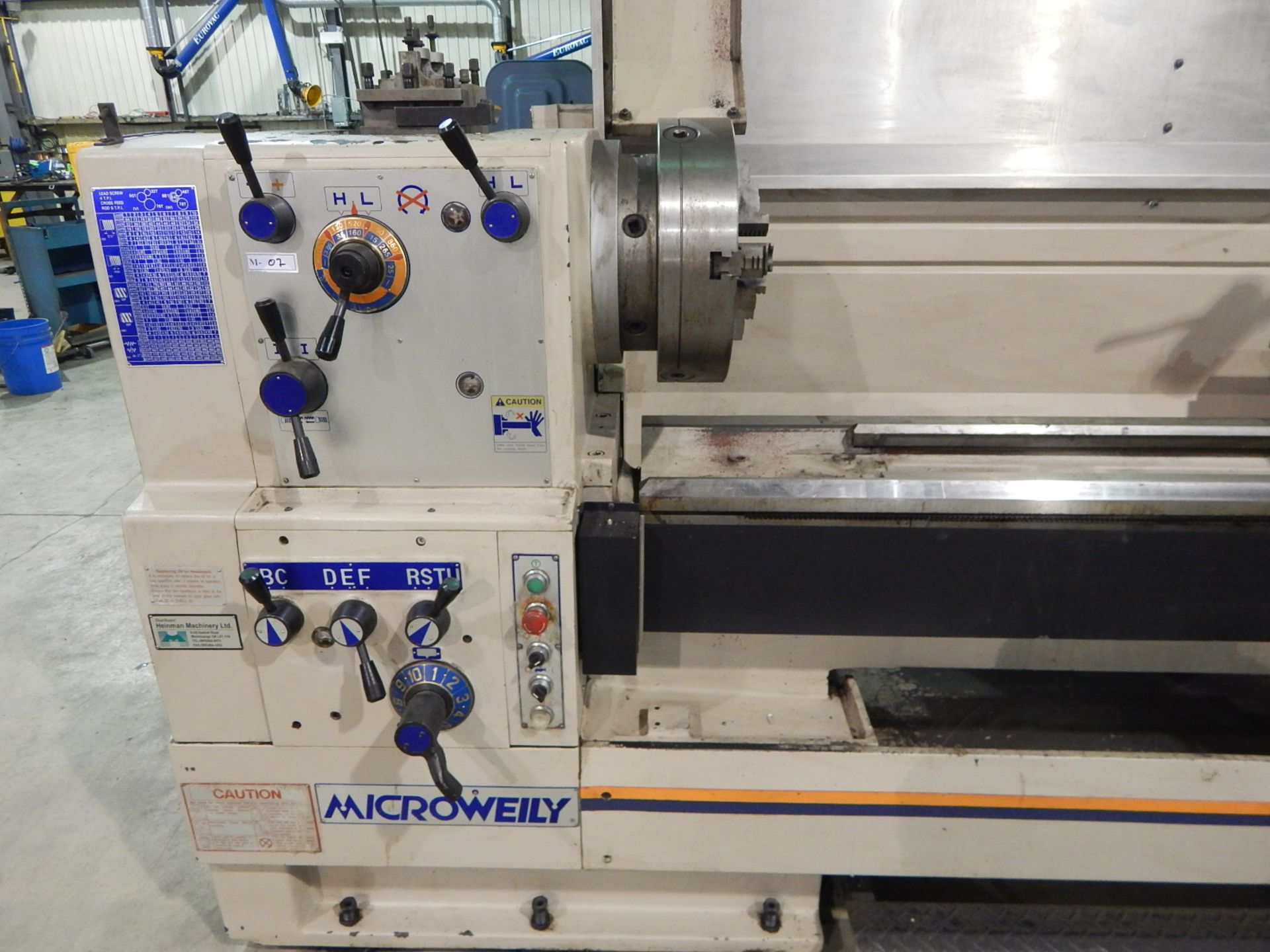 MICROWEILY (2013) TY-26120 GAP BED ENGINE LATHE WITH 26" SWING OVER BED, 32" SWING IN THE GAP, - Image 9 of 14