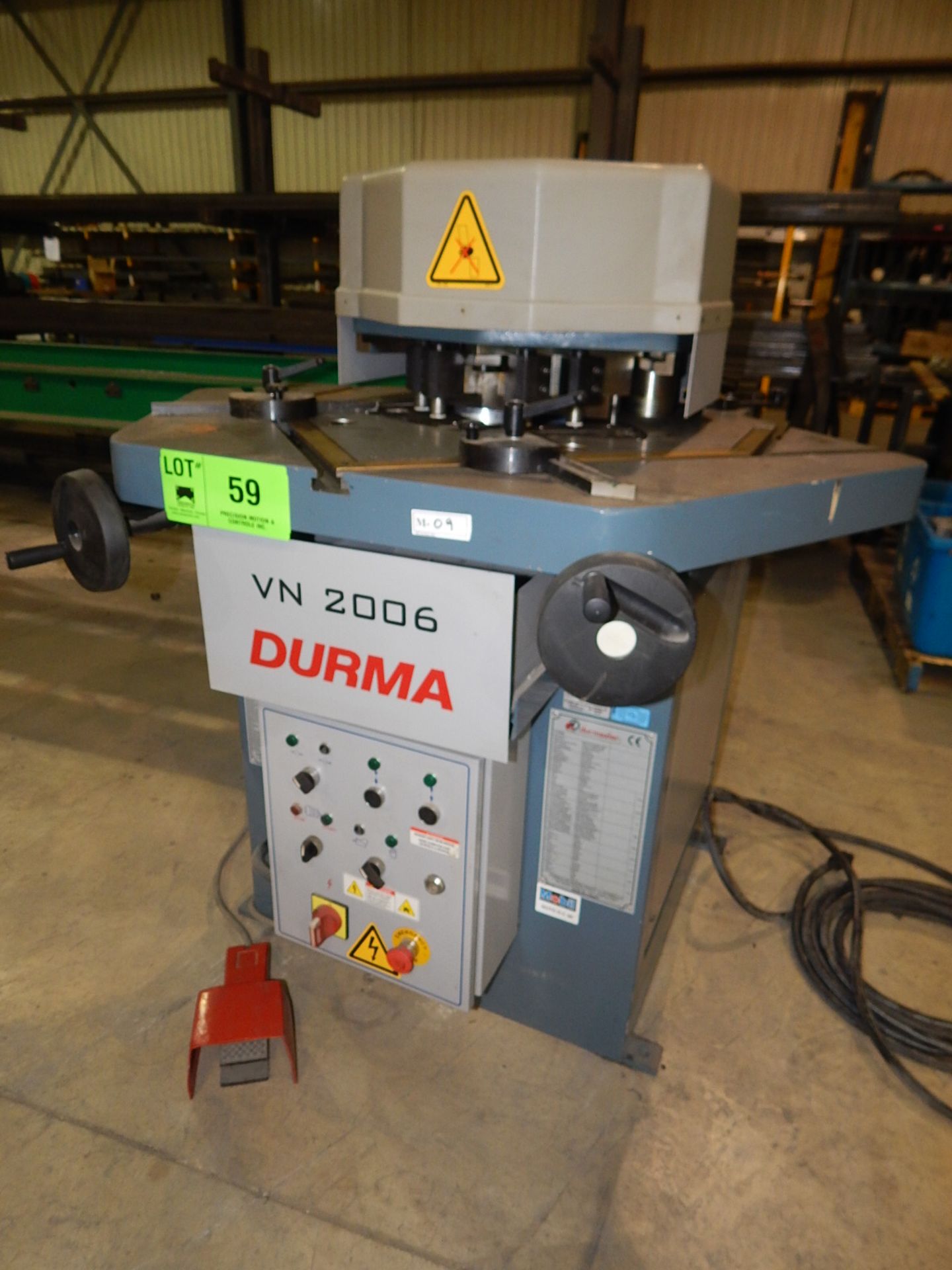 DURMA (2011) VN 2006 HYDRAULIC NOTCHER WITH 6 CAPACITY, 35 MM STROKE, 28 SPM, S/N: 6543111503 ( - Image 2 of 9