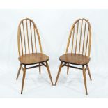 Pair of Ercol elm seated stickback chairs (2) Re: Enquiry - Toys, Dolls, Models, Antiques &
